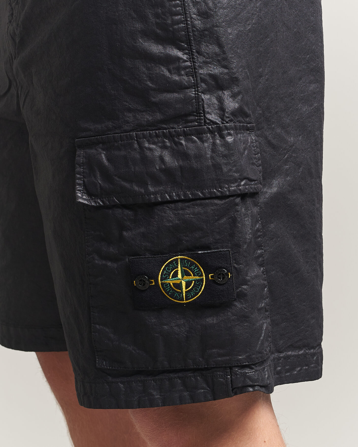 Herren | Shorts | Stone Island | Nylon Panama Cargo Shorts Black