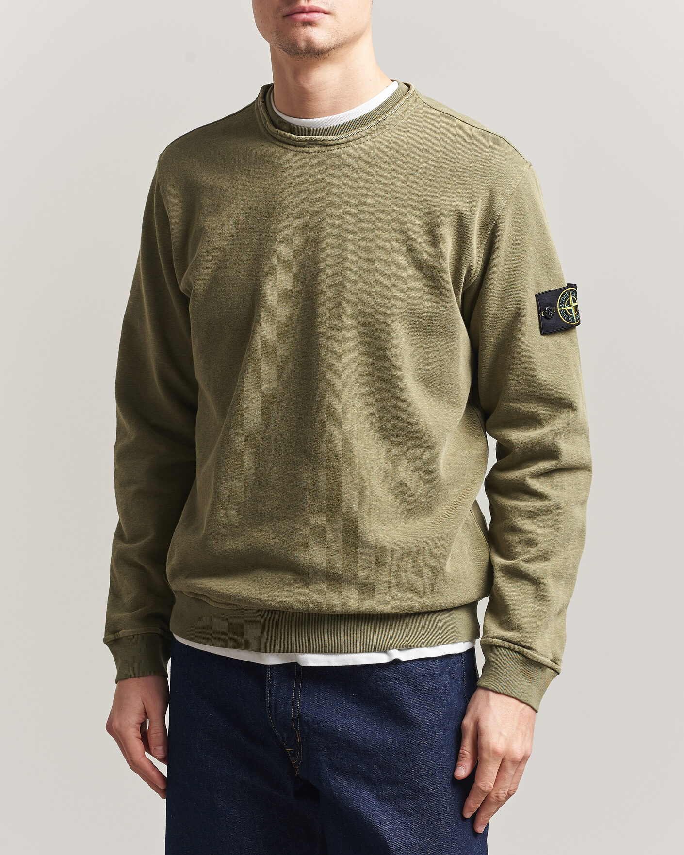 Herren | Pullover | Stone Island | Old Dyed Cotton Sweatshirt Military Green
