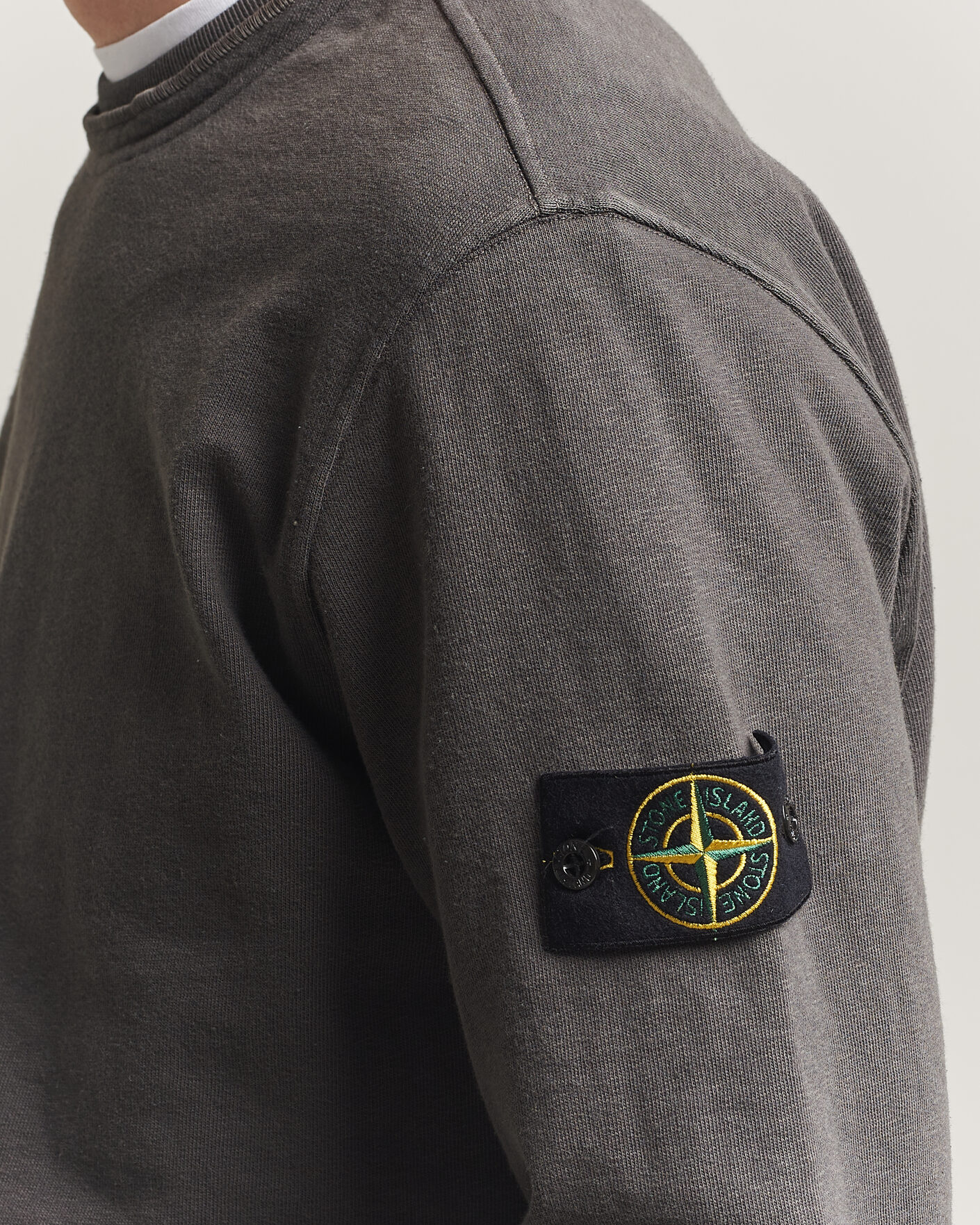 Herren | Pullover | Stone Island | Old Dyed Cotton Sweatshirt Charcoal