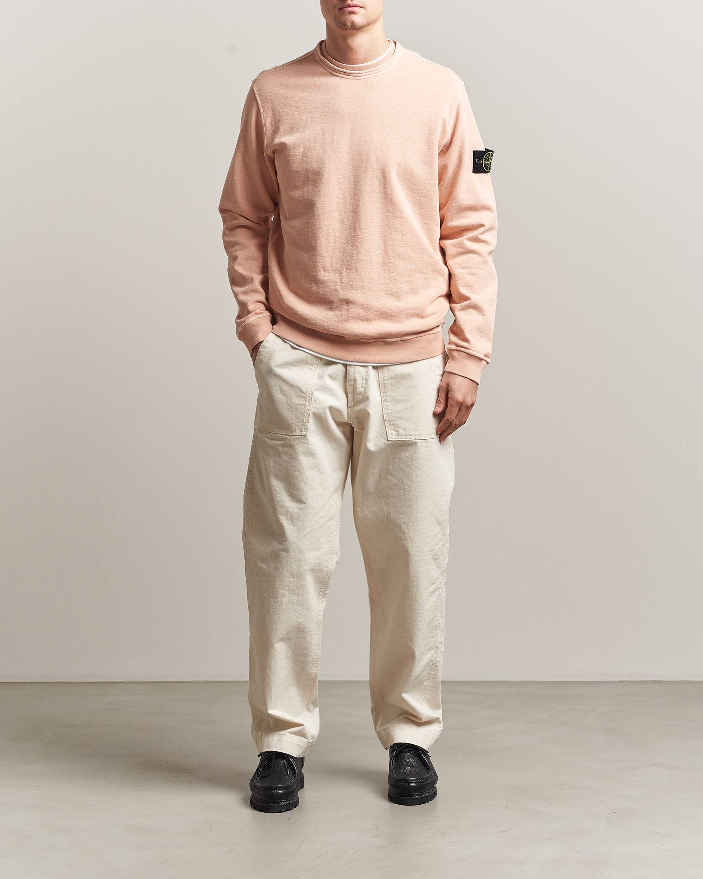 Herren | Pullover | Stone Island | Old Dyed Cotton Sweatshirt Plaster Pink