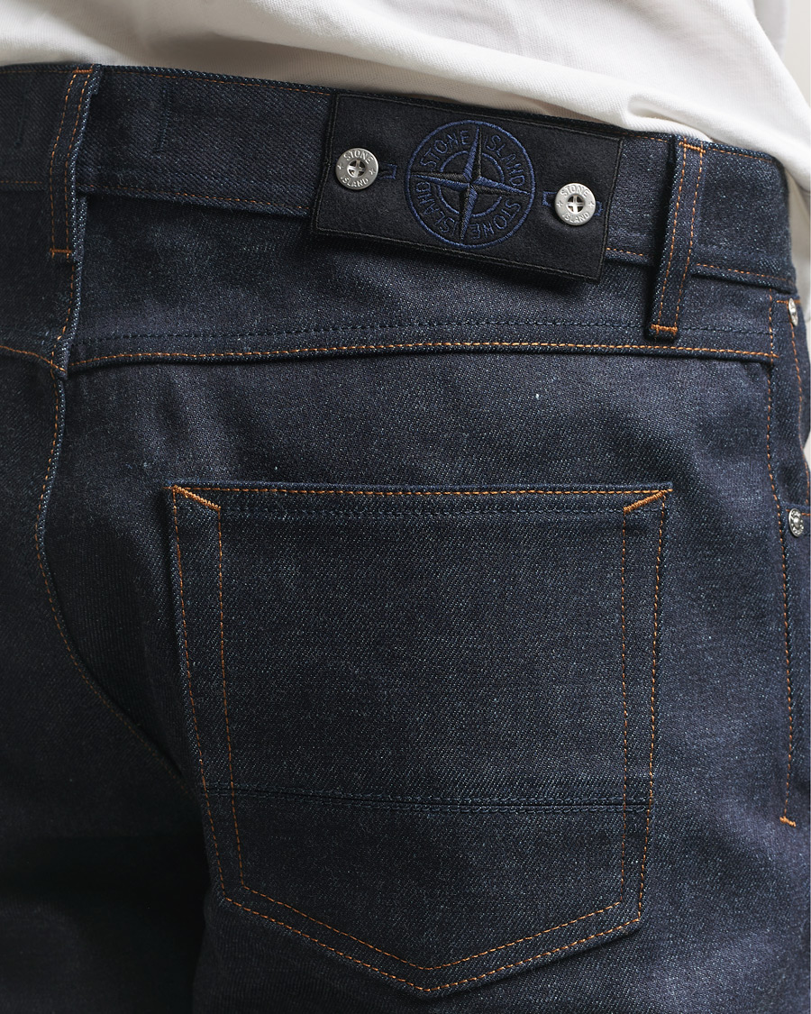 Herren | Jeans | Stone Island | Slim Fit Raw Denim Jeans Blue