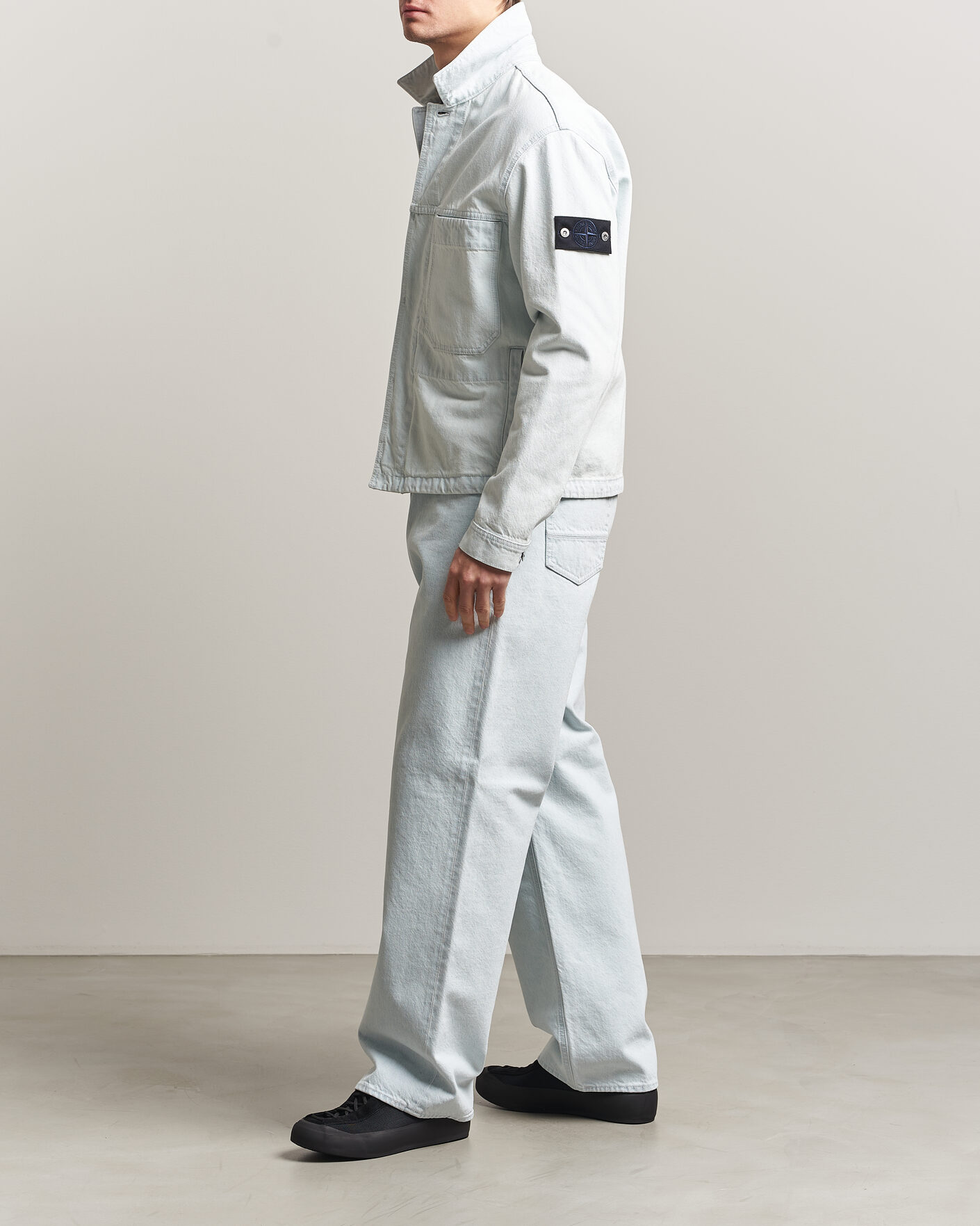 Herren | Hemden | Stone Island | Loose Fit Denim Jeans Blue Extra Bleach
