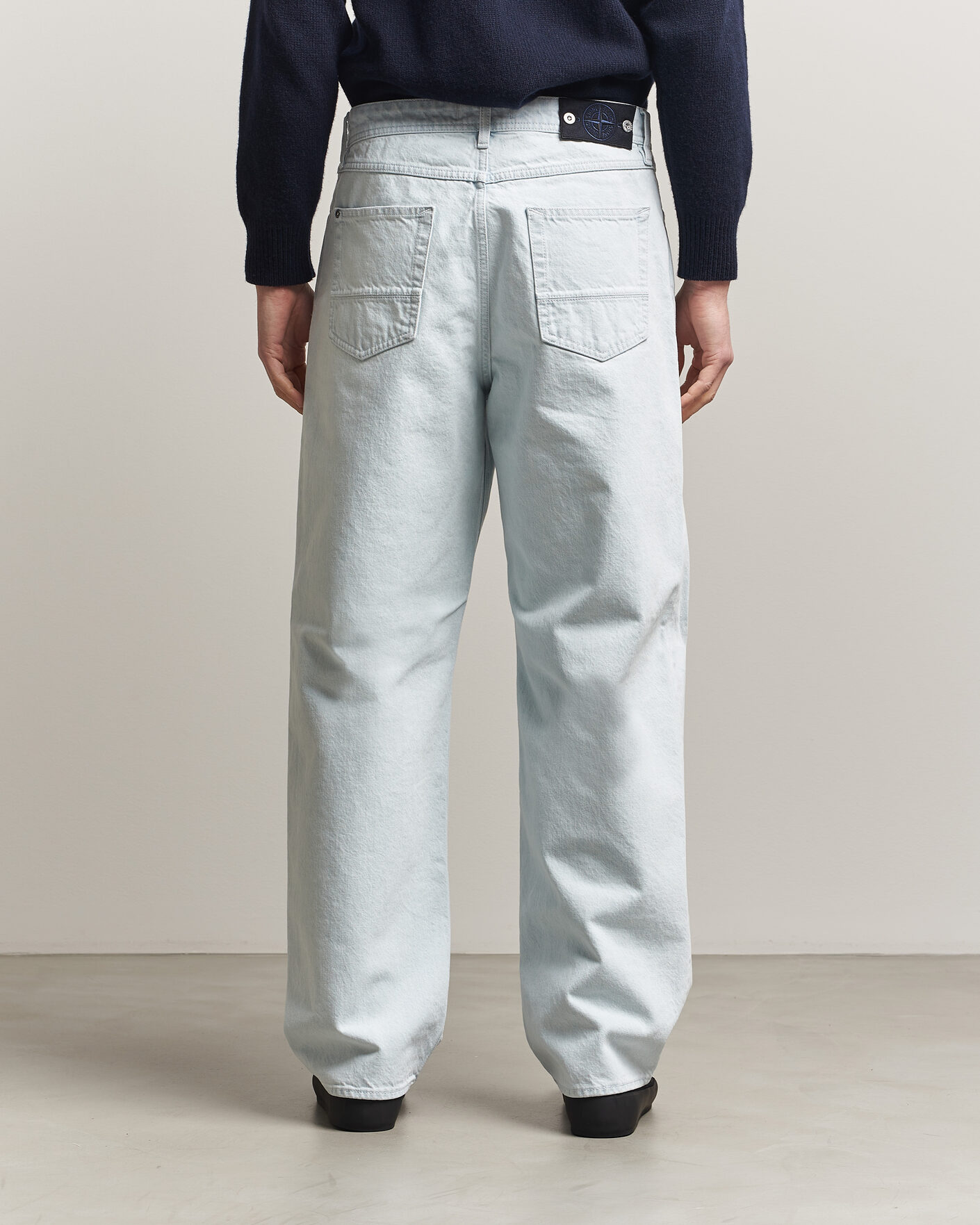 Herren | Jeans | Stone Island | Loose Fit Denim Jeans Blue Extra Bleach