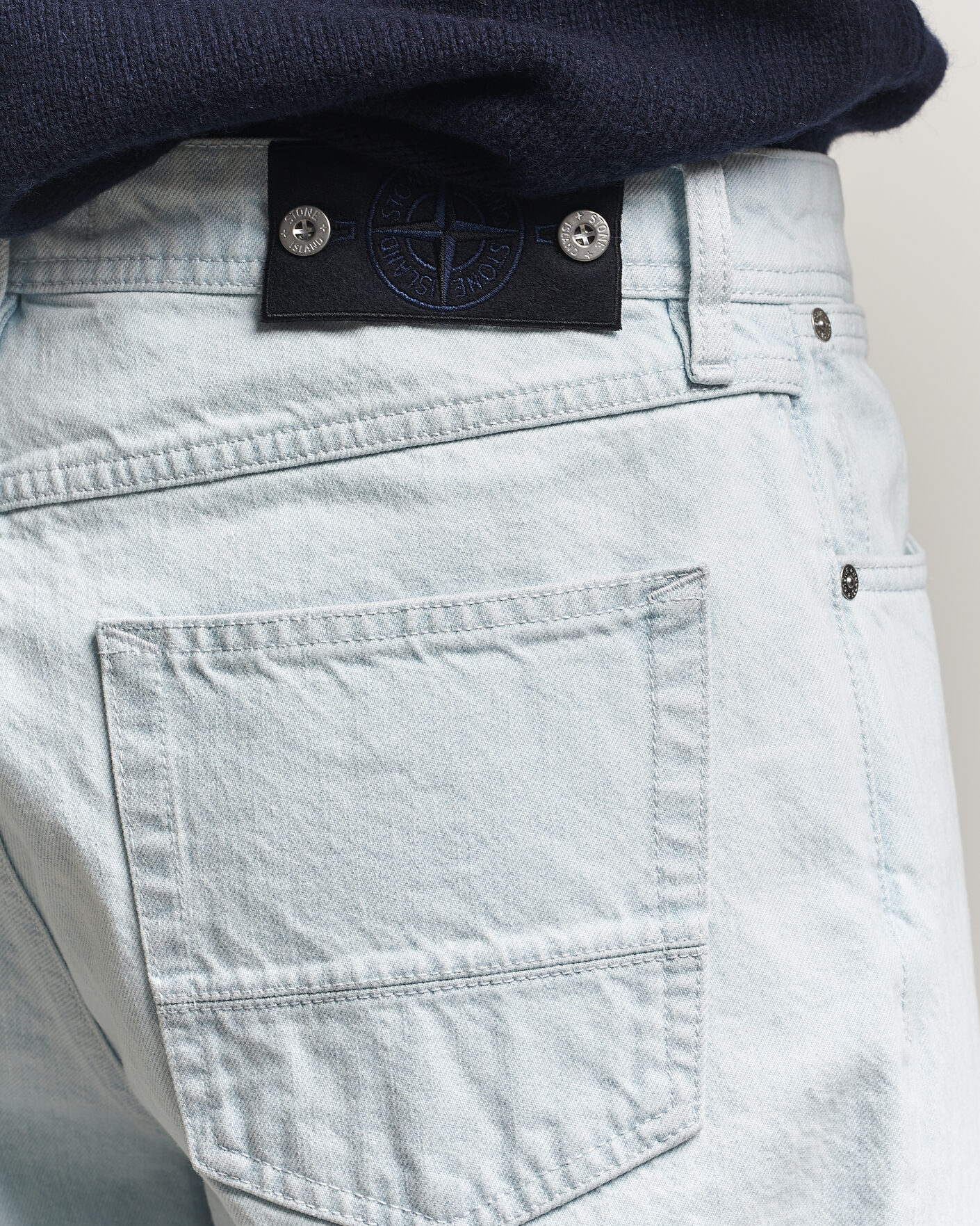 Herren | Jeans | Stone Island | Loose Fit Denim Jeans Blue Extra Bleach