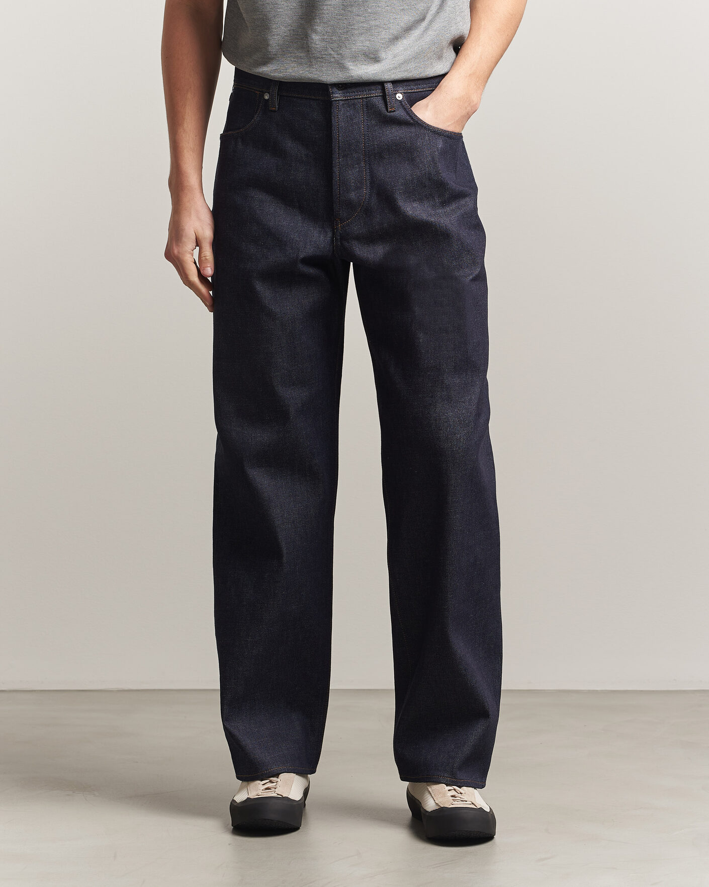 Herren | Hemden | Stone Island | Loose Fit Denim Jeans Blue Raw