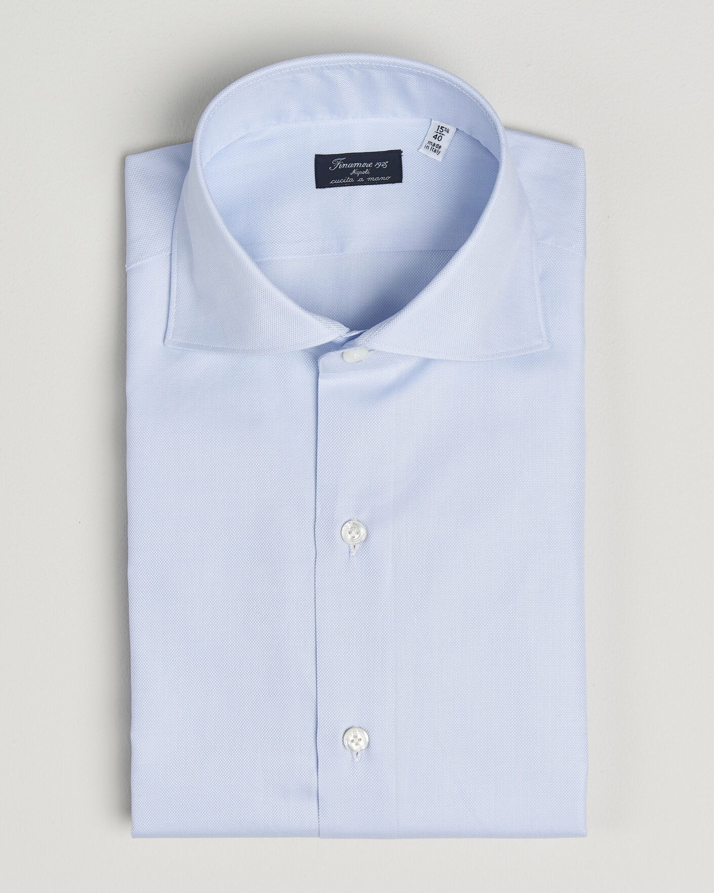 Herren | Hemden | Finamore Napoli | Milano Slim Royal Oxford Dress Shirt Light Blue