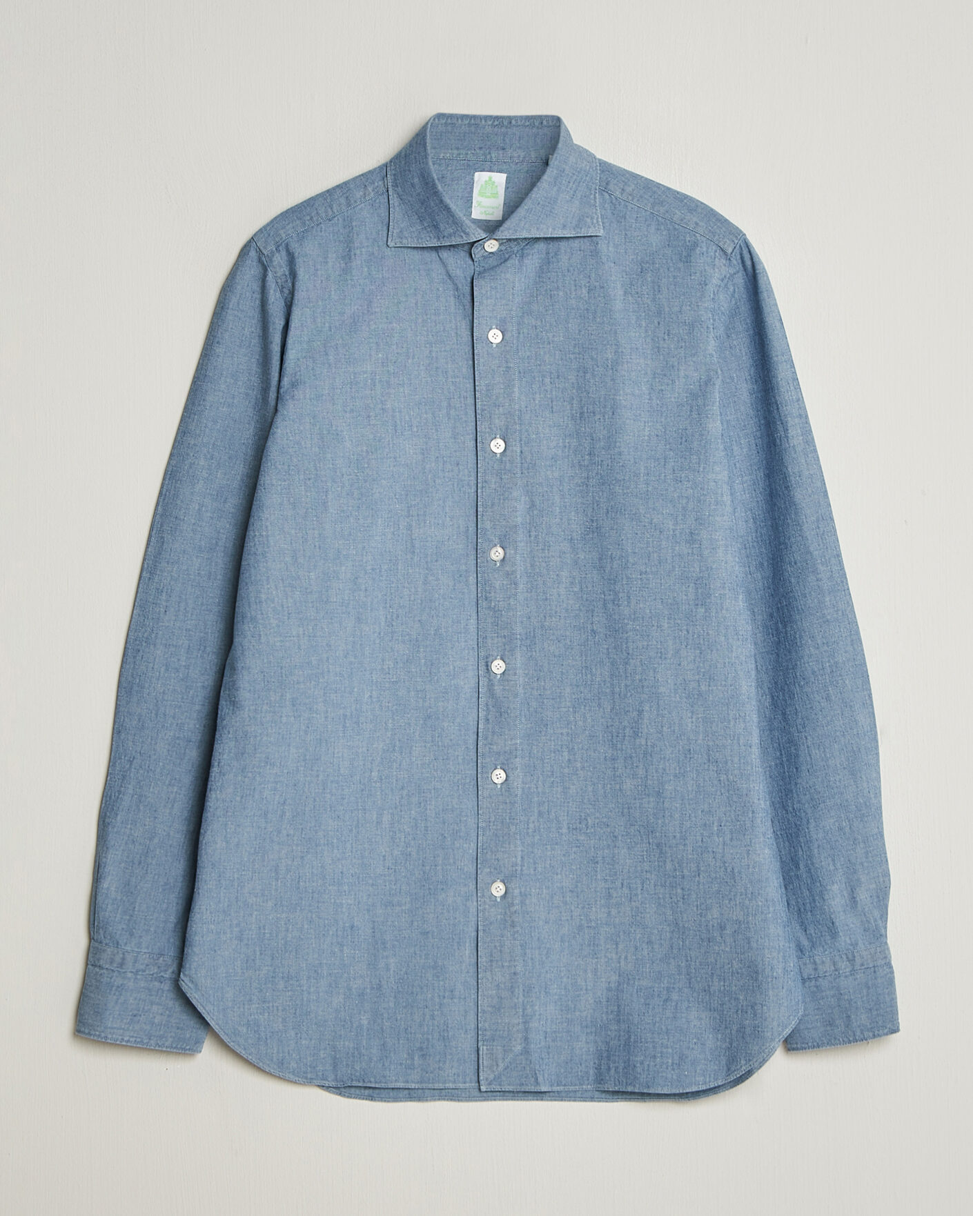 Herren | Hemden | Finamore Napoli | Gaeta Chambray Shirt Light Blue