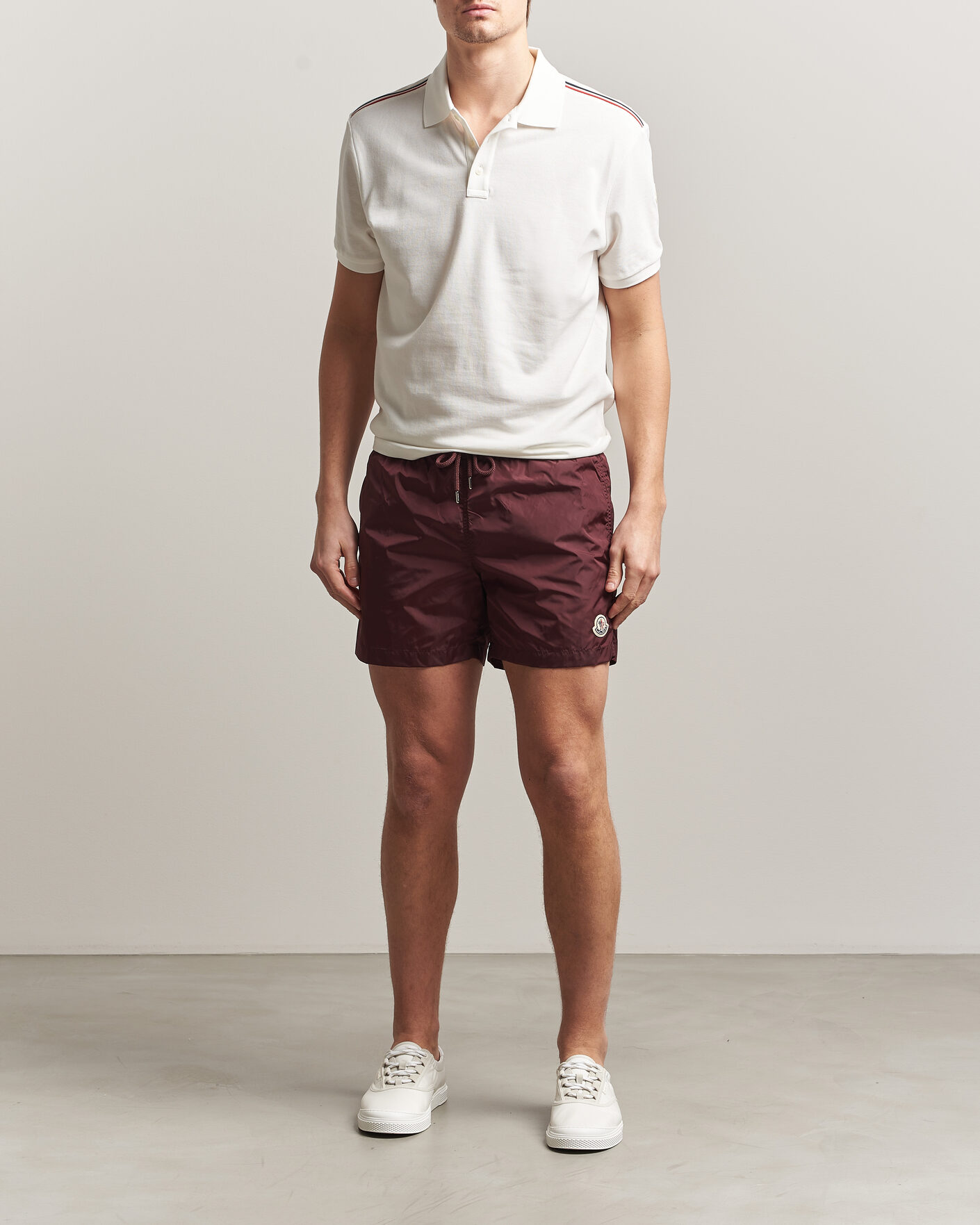 Herren | Badehosen | Moncler | Nylon Swim Shorts Burgundy
