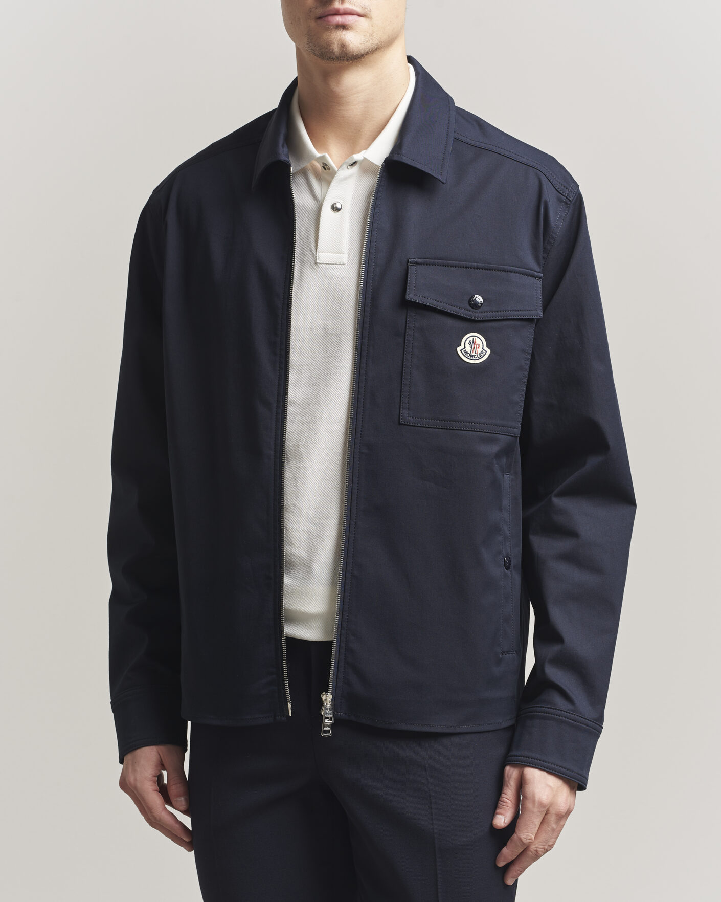 Herren | Hemden | Moncler | Zip Overshirt Navy