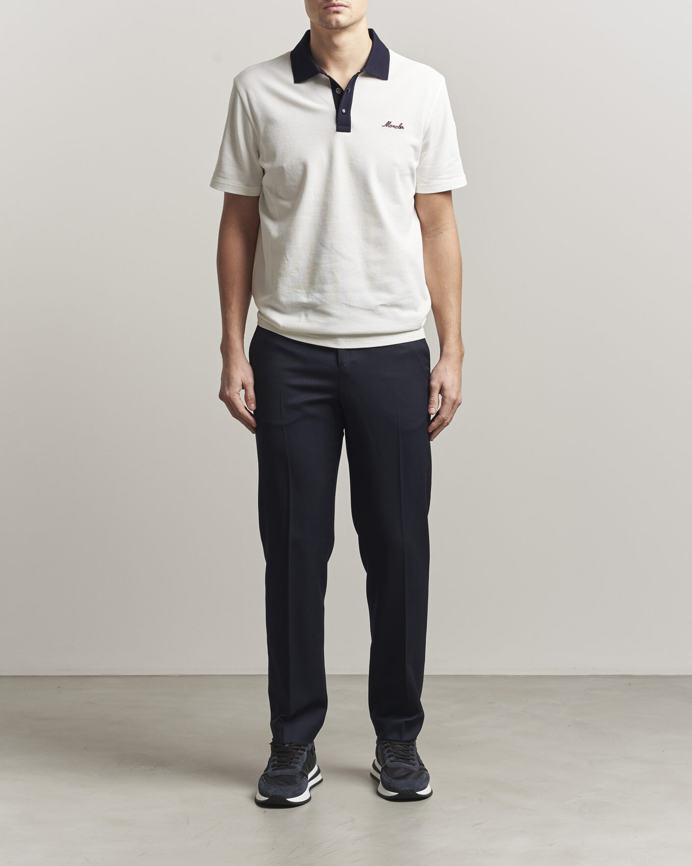 Herren | Poloshirts | Moncler | Signature Logo Polo Off White