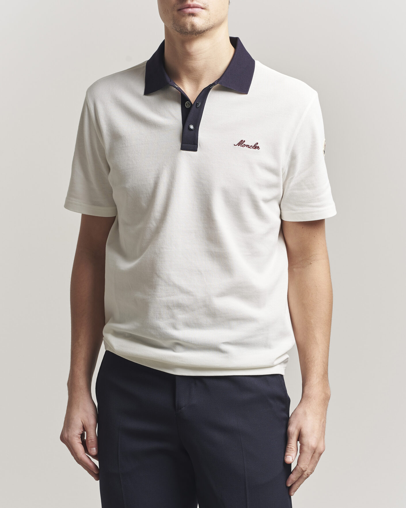 Herren | Poloshirts | Moncler | Signature Logo Polo Off White