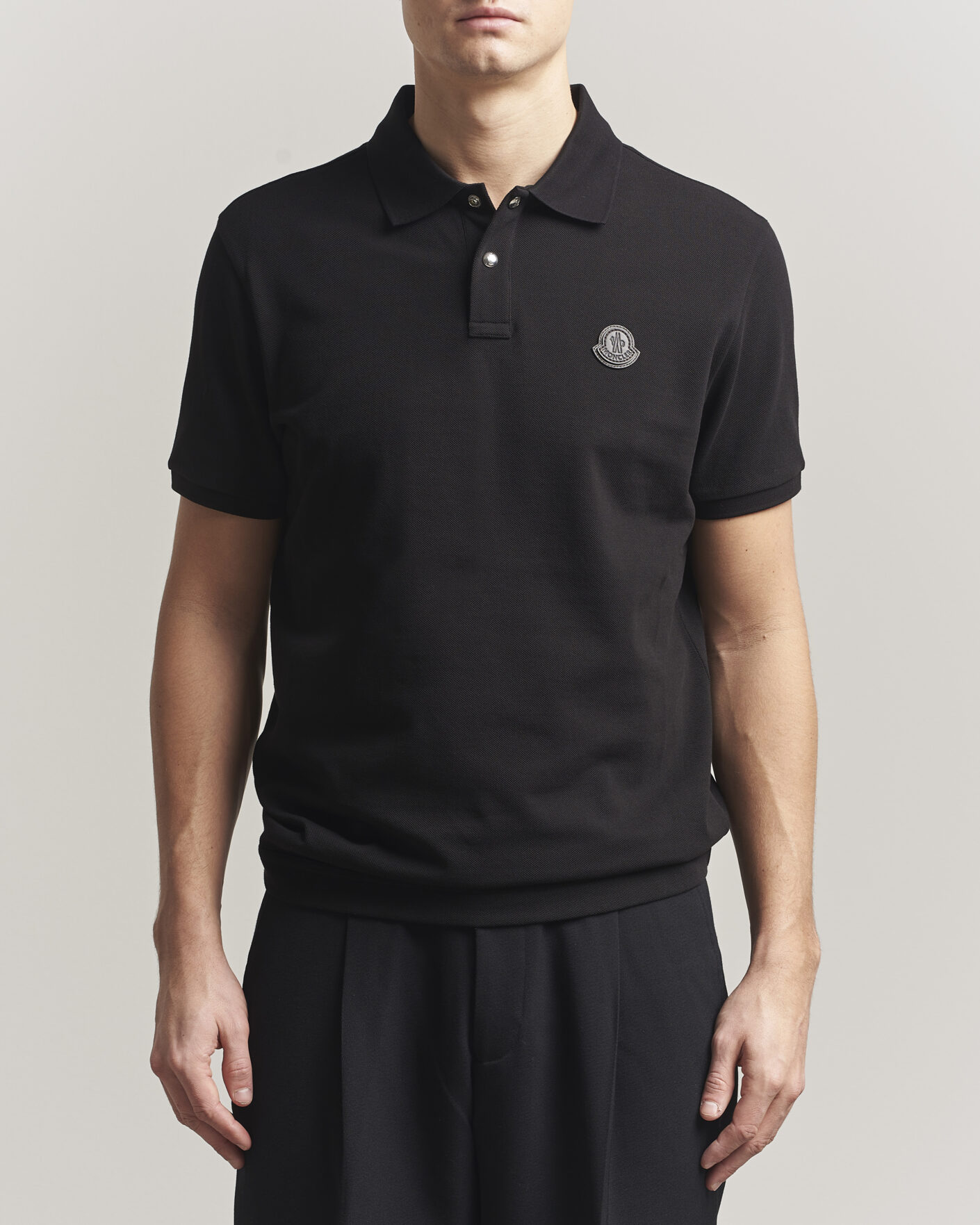 Herren | Poloshirts | Moncler | Luxury Logo Polo Black