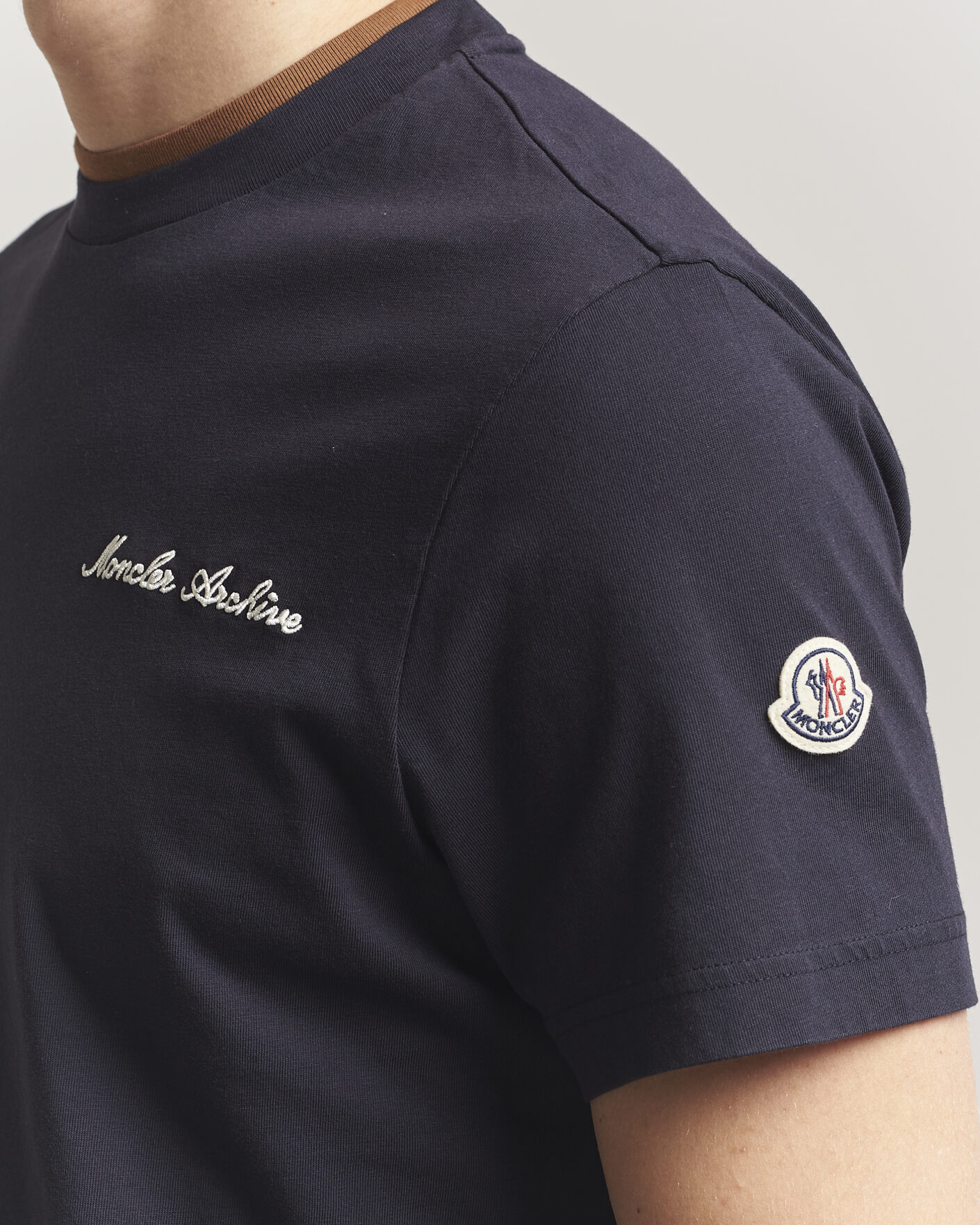 Herren | T-Shirts | Moncler | Signature Logo T-Shirt Navy