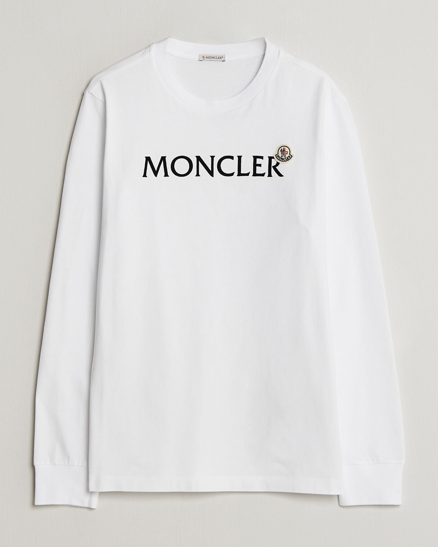 Herren | T-Shirts | Moncler | Lettering Logo Long Sleeve T-Shirt White