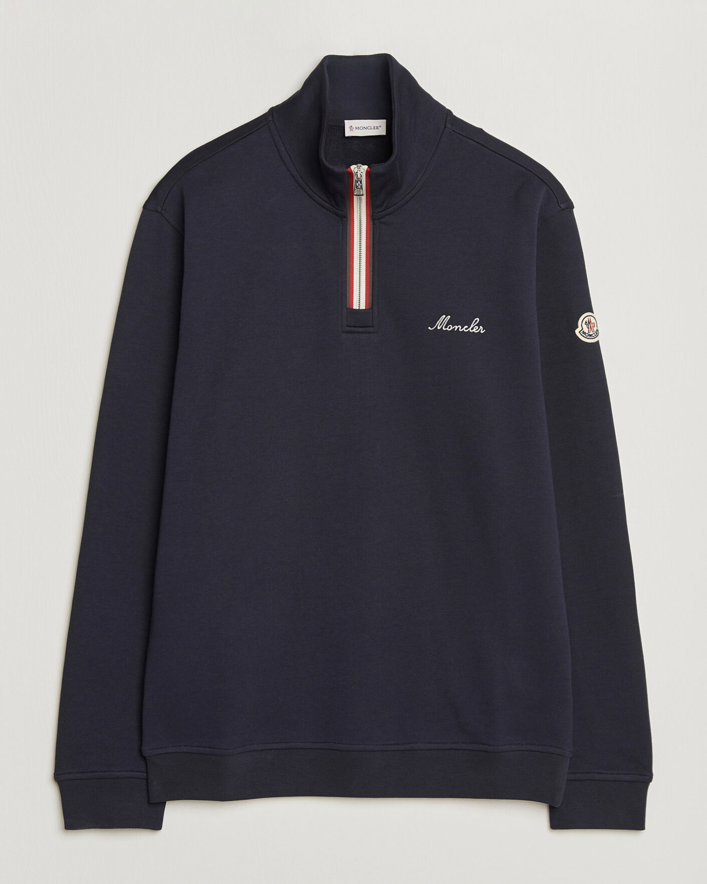 Herren | Pullover | Moncler | Signature Logo Half Zip Navy