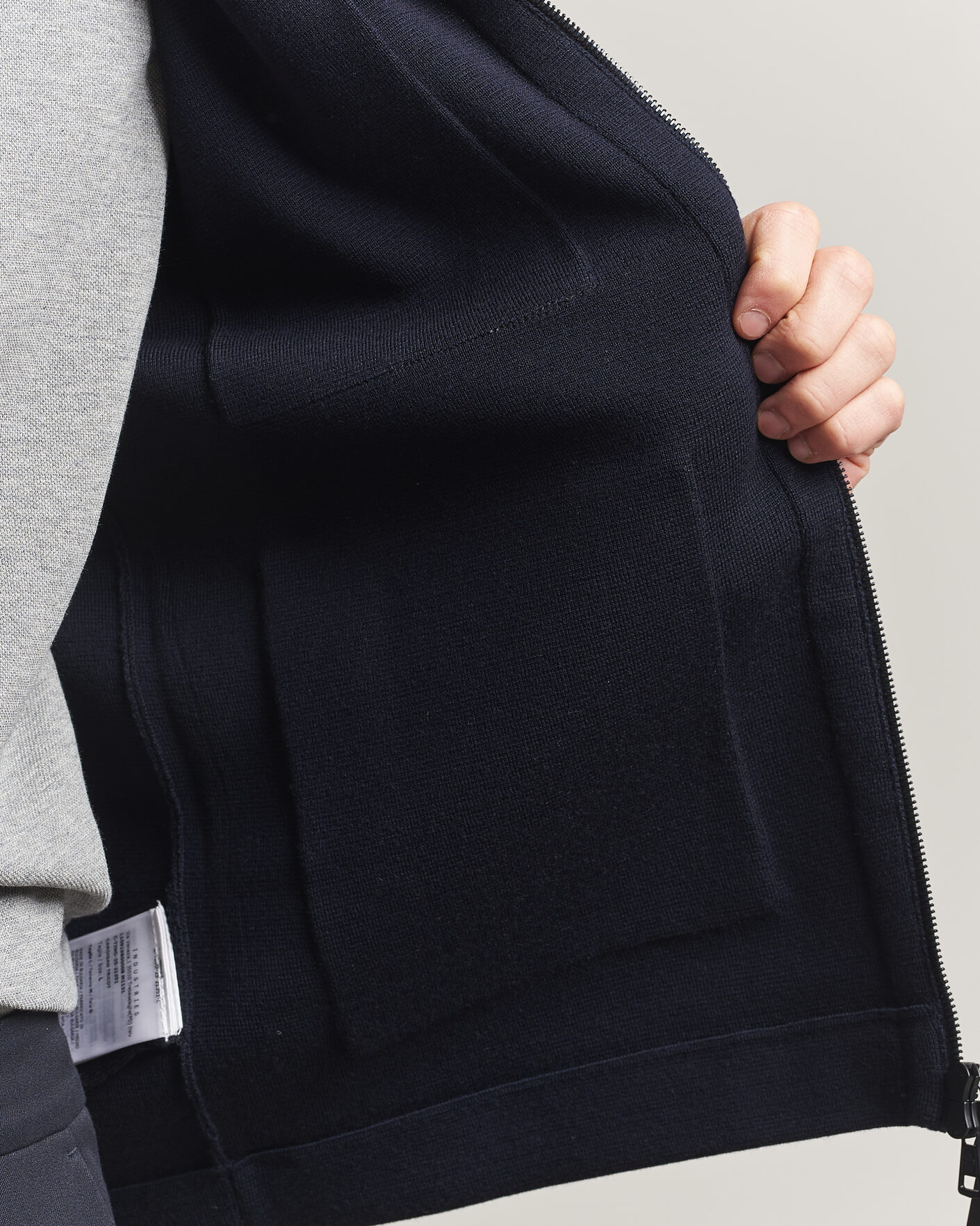 Herren | Pullover | Moncler | Zip Wool Cardigan Navy