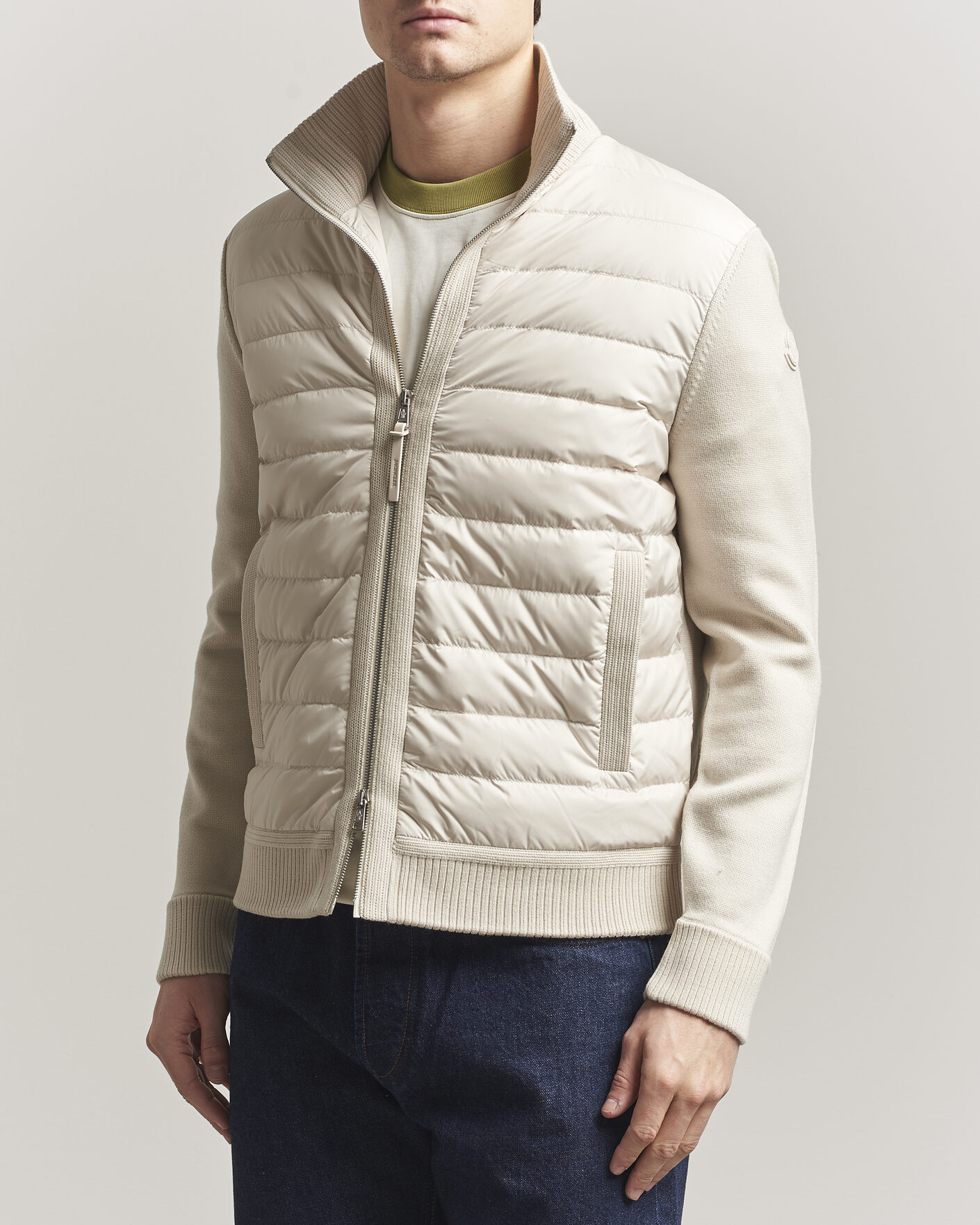Herren | Jacken | Moncler | Luxury Hybrid Zip Cardigan Off White