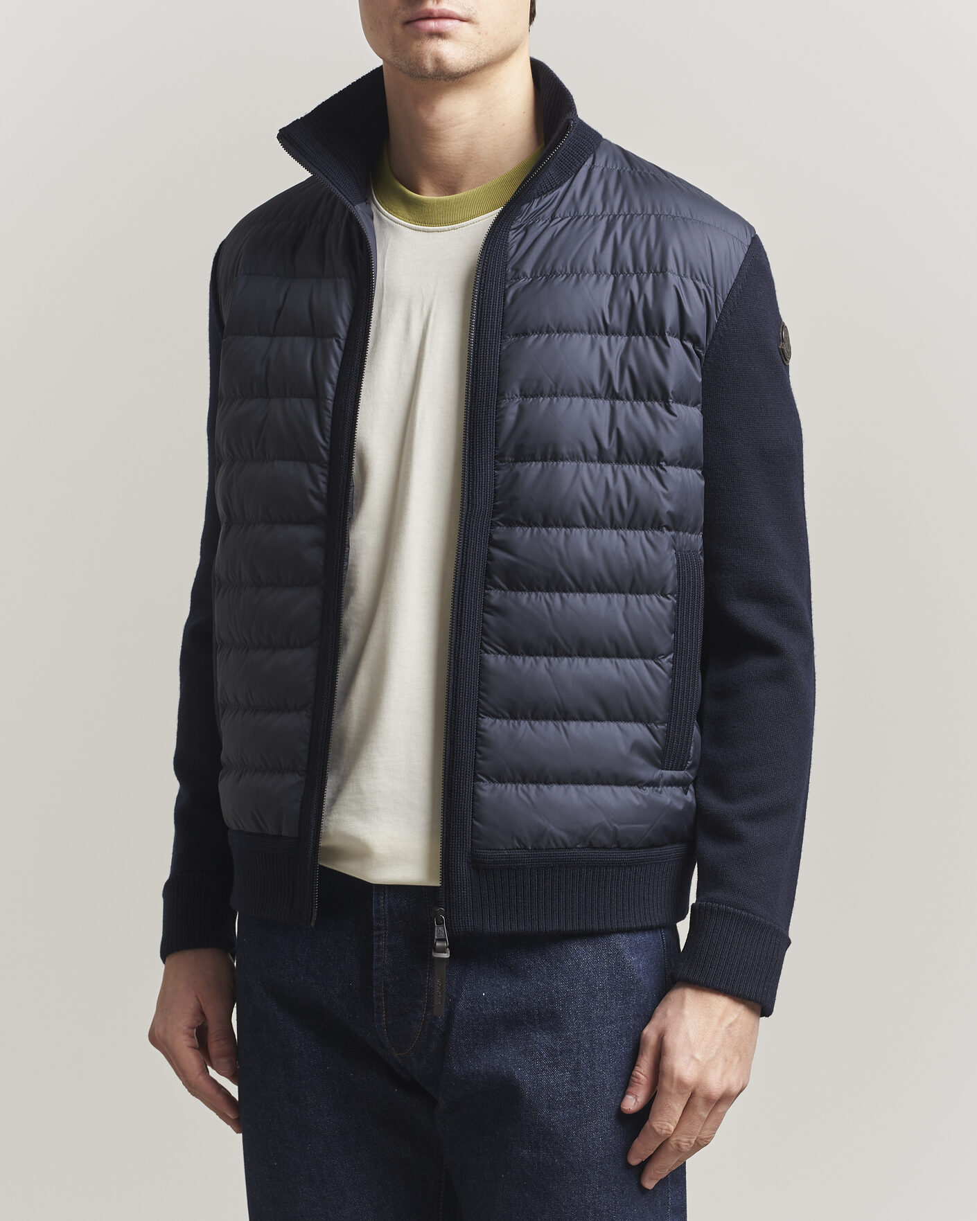 Herren | Jacken | Moncler | Luxury Hybrid Zip Cardigan Navy