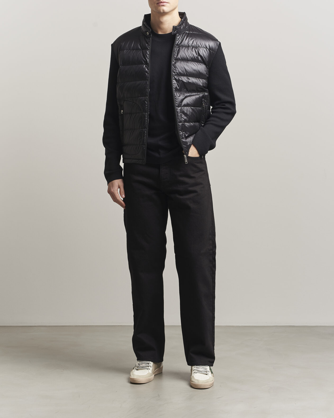 Herren | Jacken | Moncler | Hybrid Laque Zip Cardigan Black