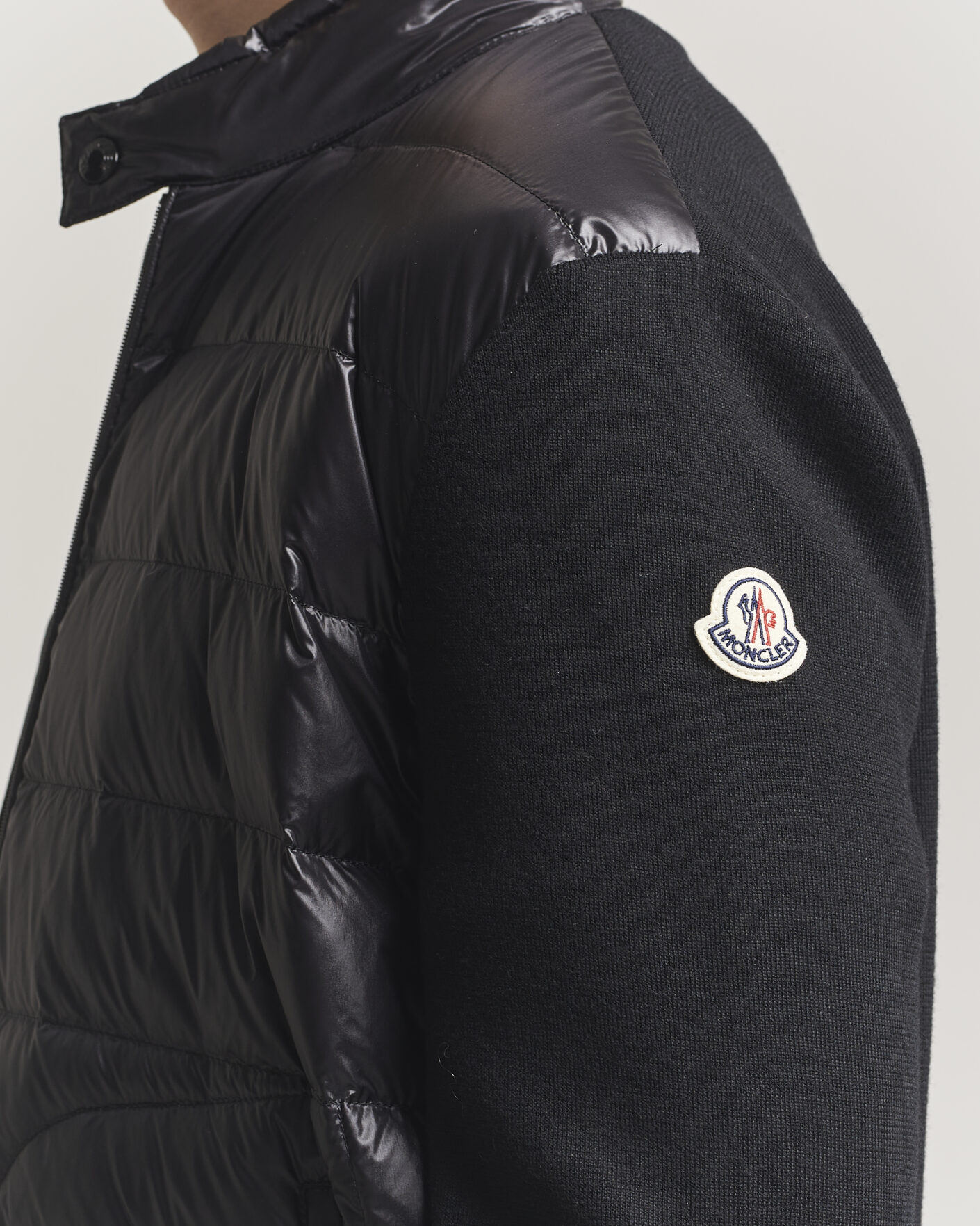 Herren | Jacken | Moncler | Hybrid Laque Zip Cardigan Black