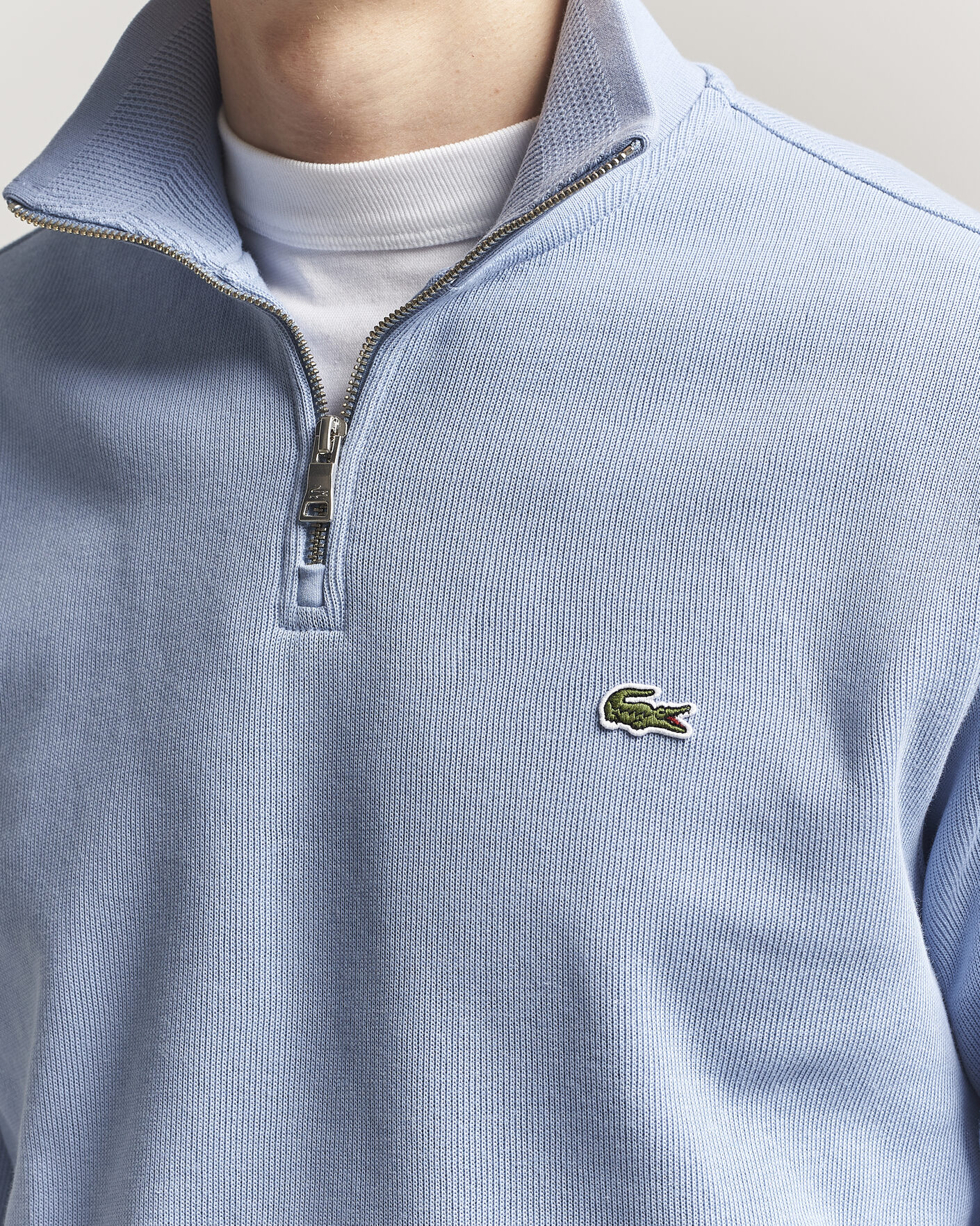 Herren | Pullover | Lacoste | Rib Interlock Half Zip Aphylla Blue