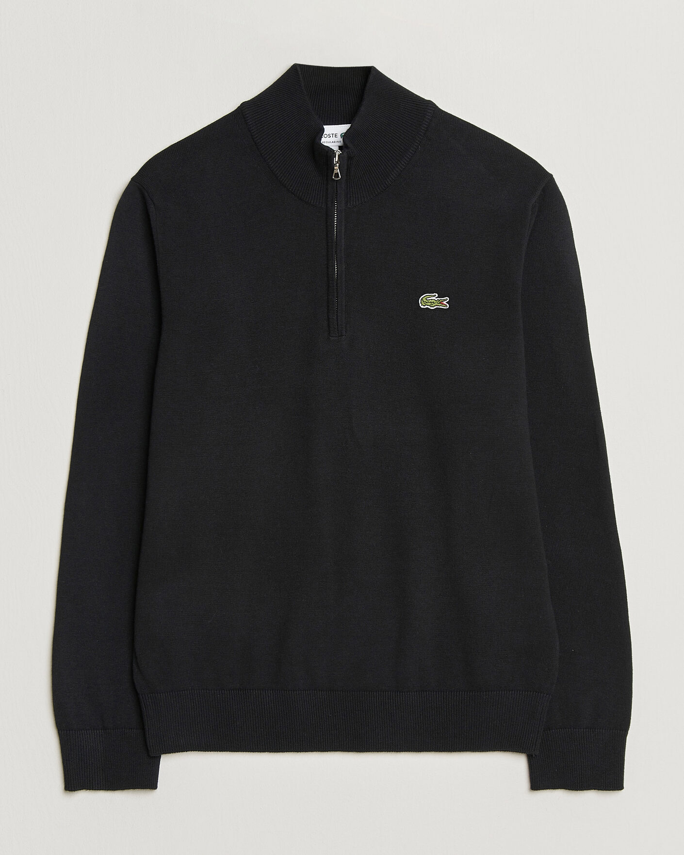 Herren | Pullover | Lacoste | Cotton Knitted Half Zip Black
