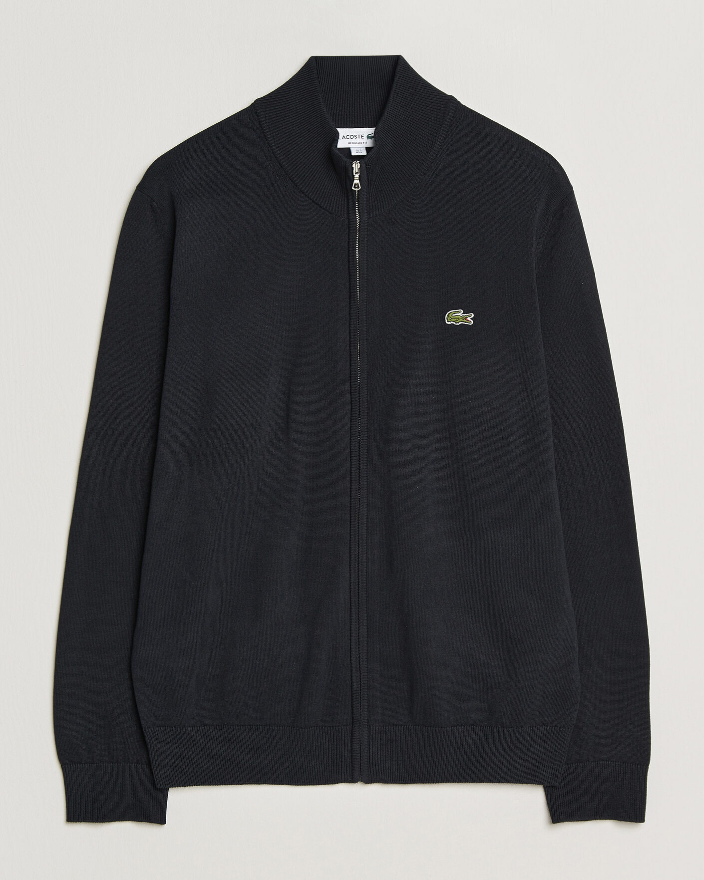 Herren | Pullover | Lacoste | Cotton Knitted Full Zip Black
