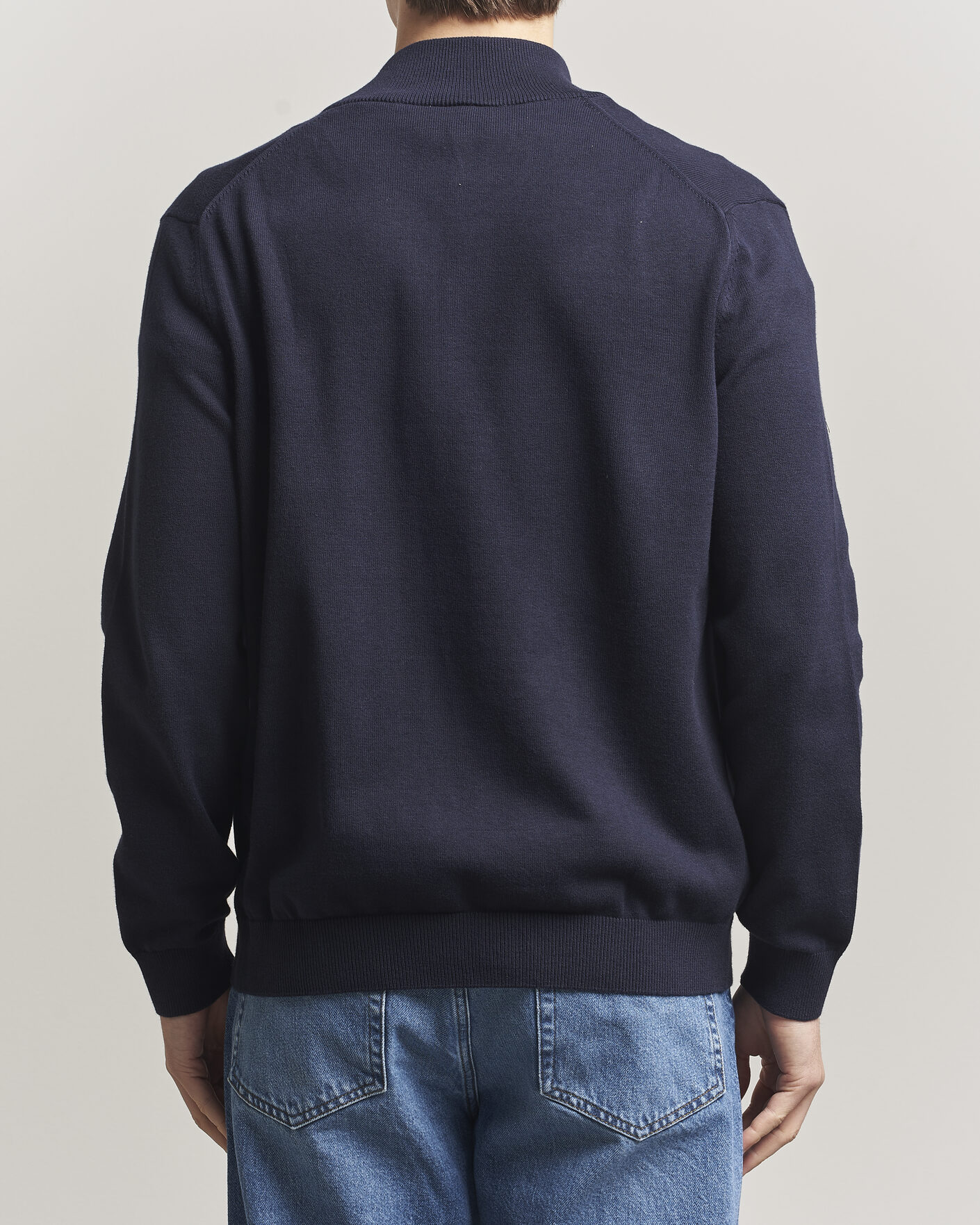 Herren | Pullover | Lacoste | Cotton Knitted Full Zip Navy Blue