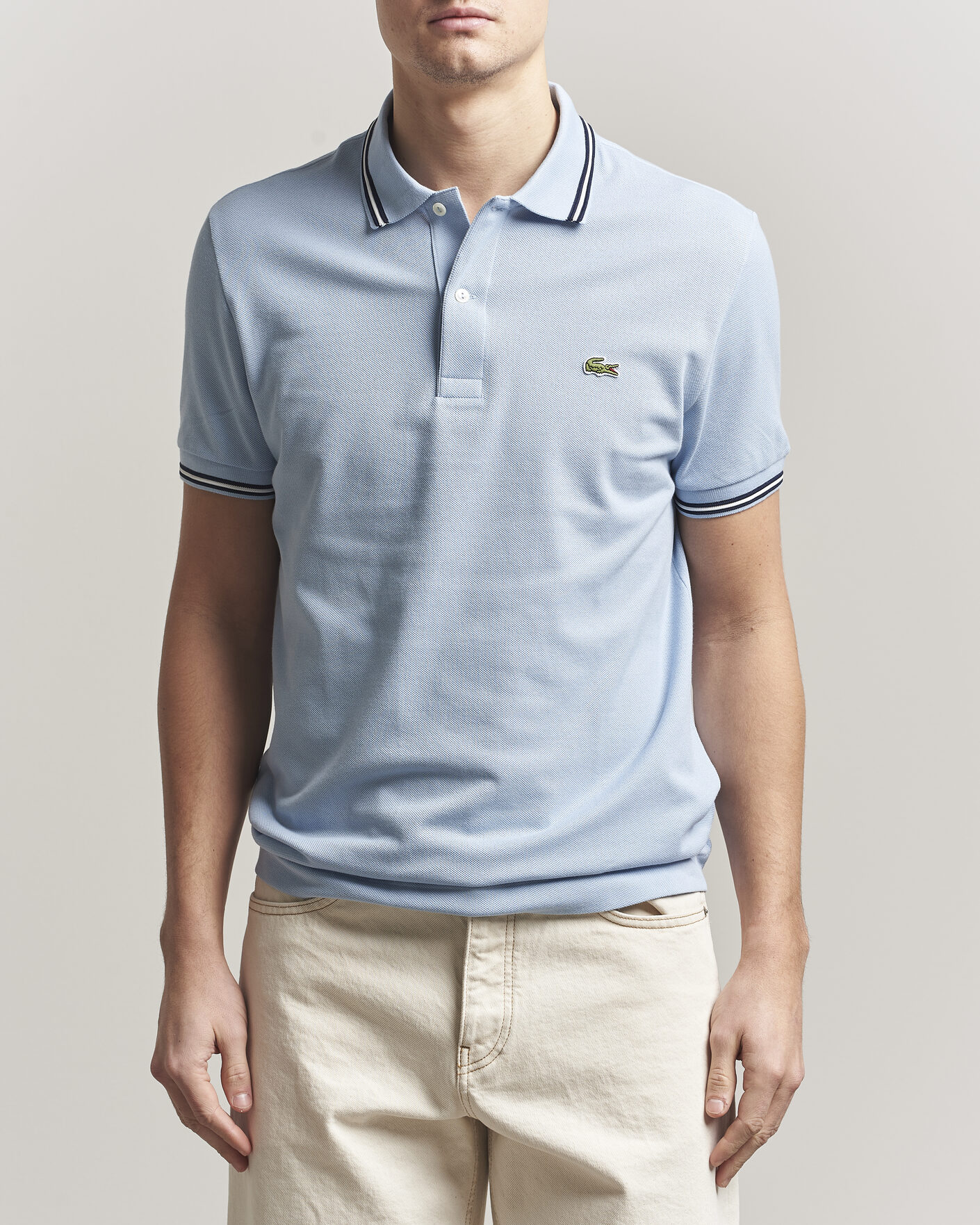 Herren | Poloshirts | Lacoste | Original Tipped Polo Piké Chambray
