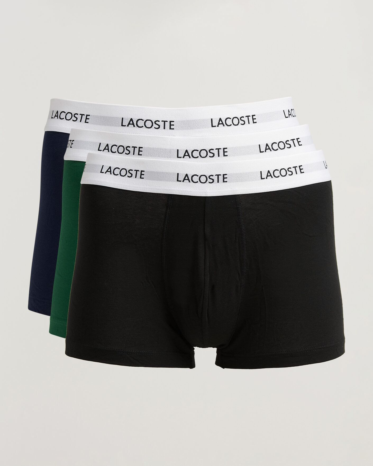 Herren | Unterwäsche | Lacoste | 3-Pack Stretch Cotton Trunks Black/Green/Blue