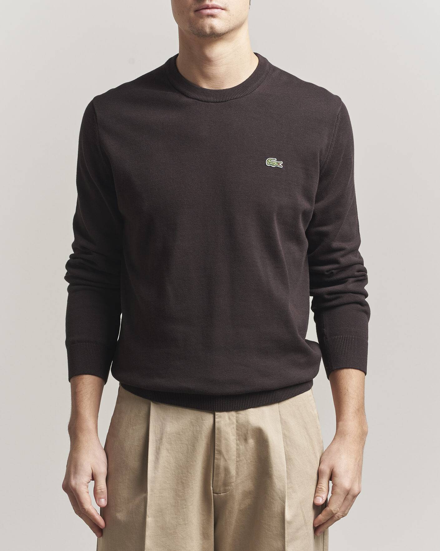 Herren | Pullover | Lacoste | Cotton Knitted Sweater Buffalo Brown