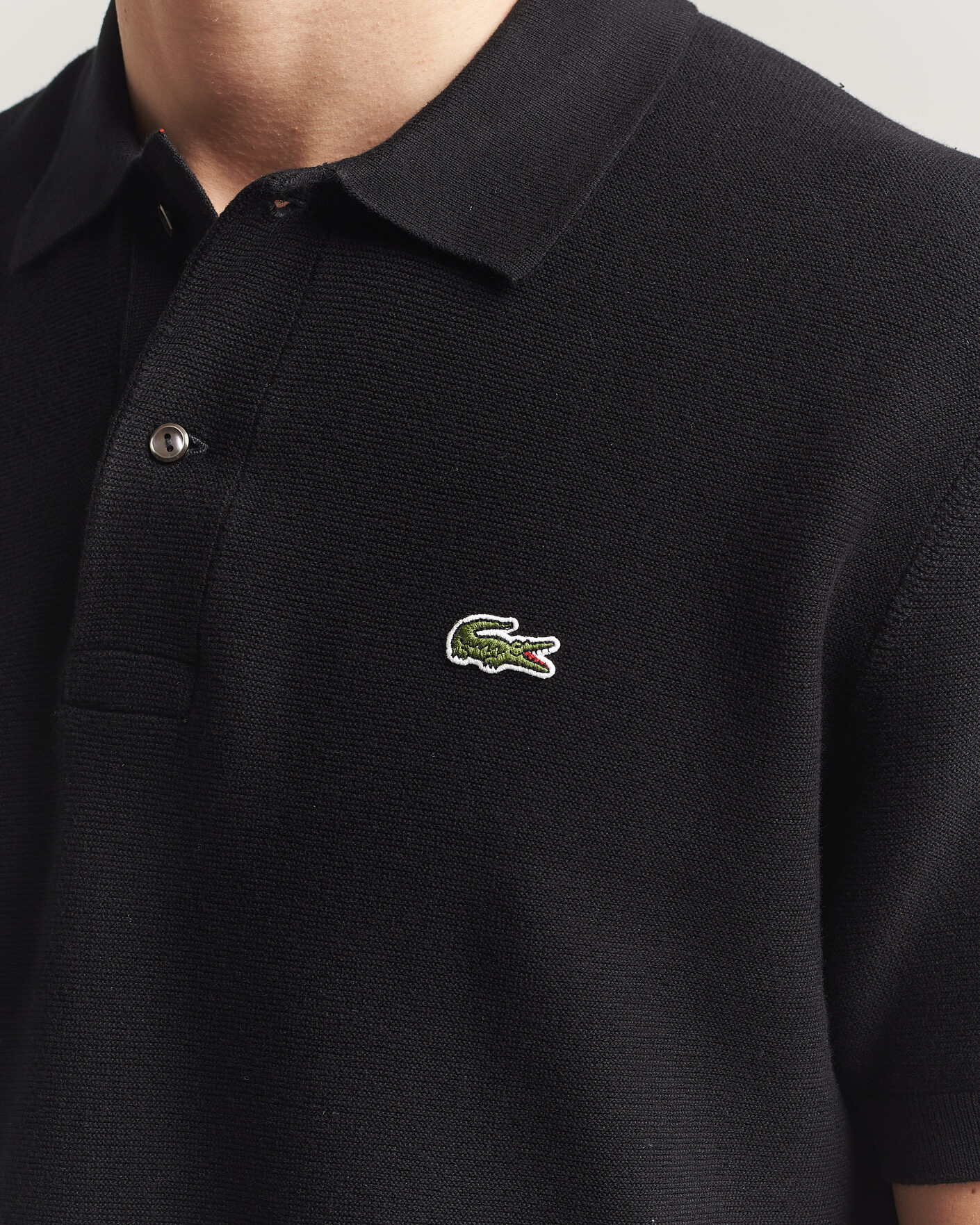 Herren | Poloshirts | Lacoste | Cotton Knitted Polo Black