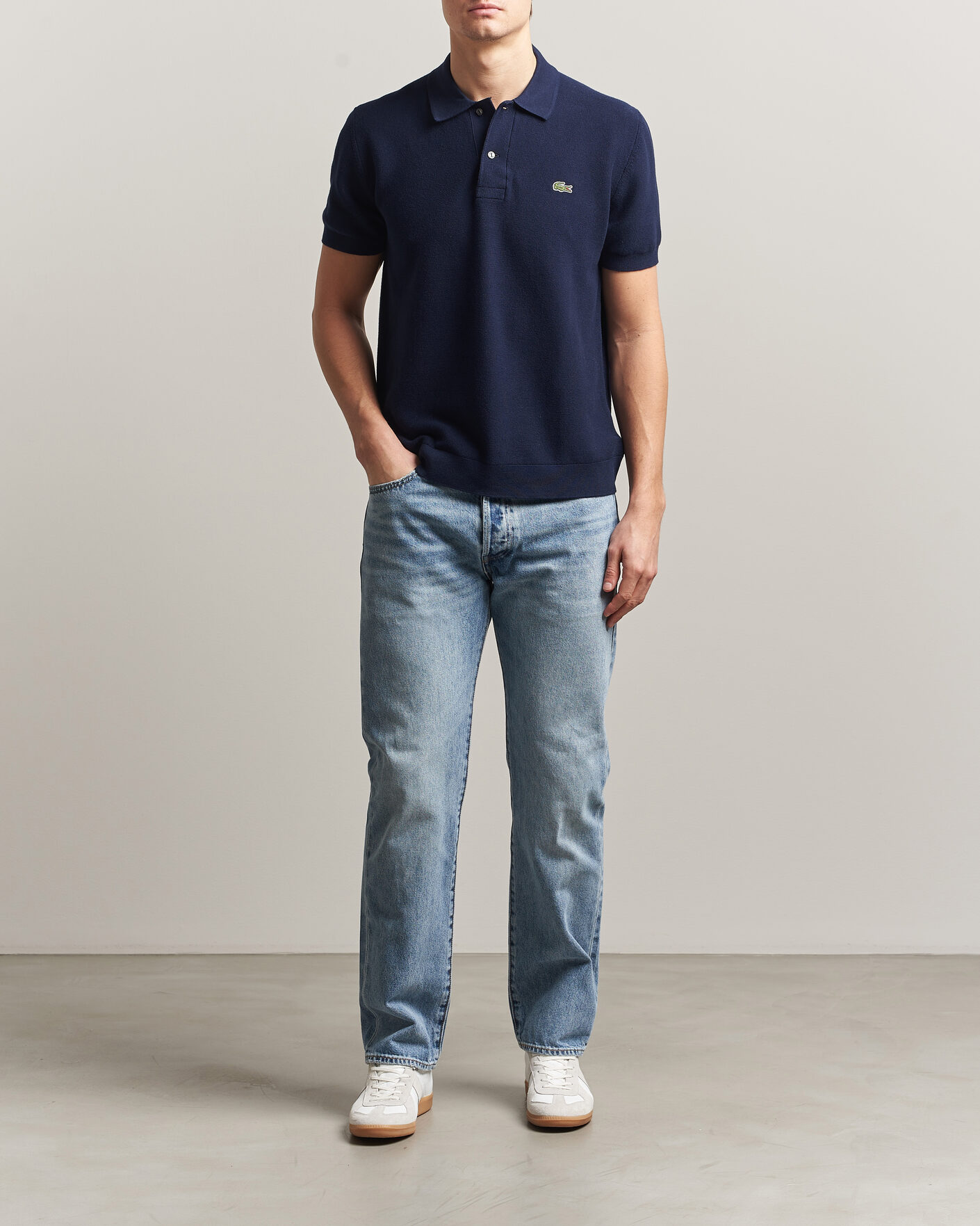 Herren | Poloshirts | Lacoste | Cotton Knitted Polo Navy Blue