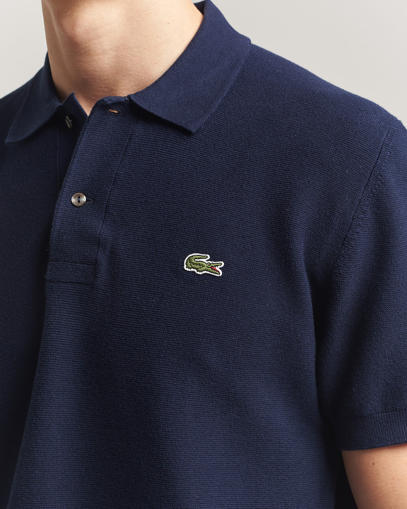 Herren | Poloshirts | Lacoste | Cotton Knitted Polo Navy Blue