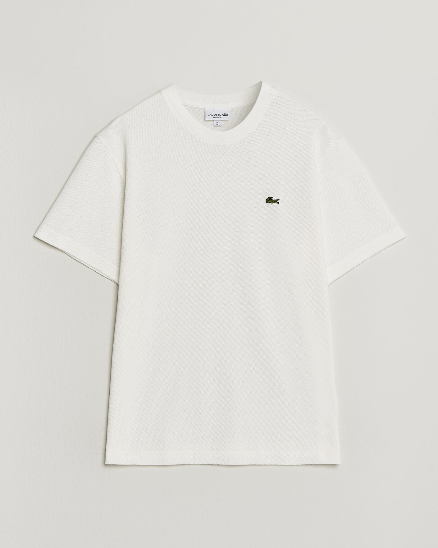 Herren | T-Shirts | Lacoste | Cotton/Linen Pique T-Shirt Flour
