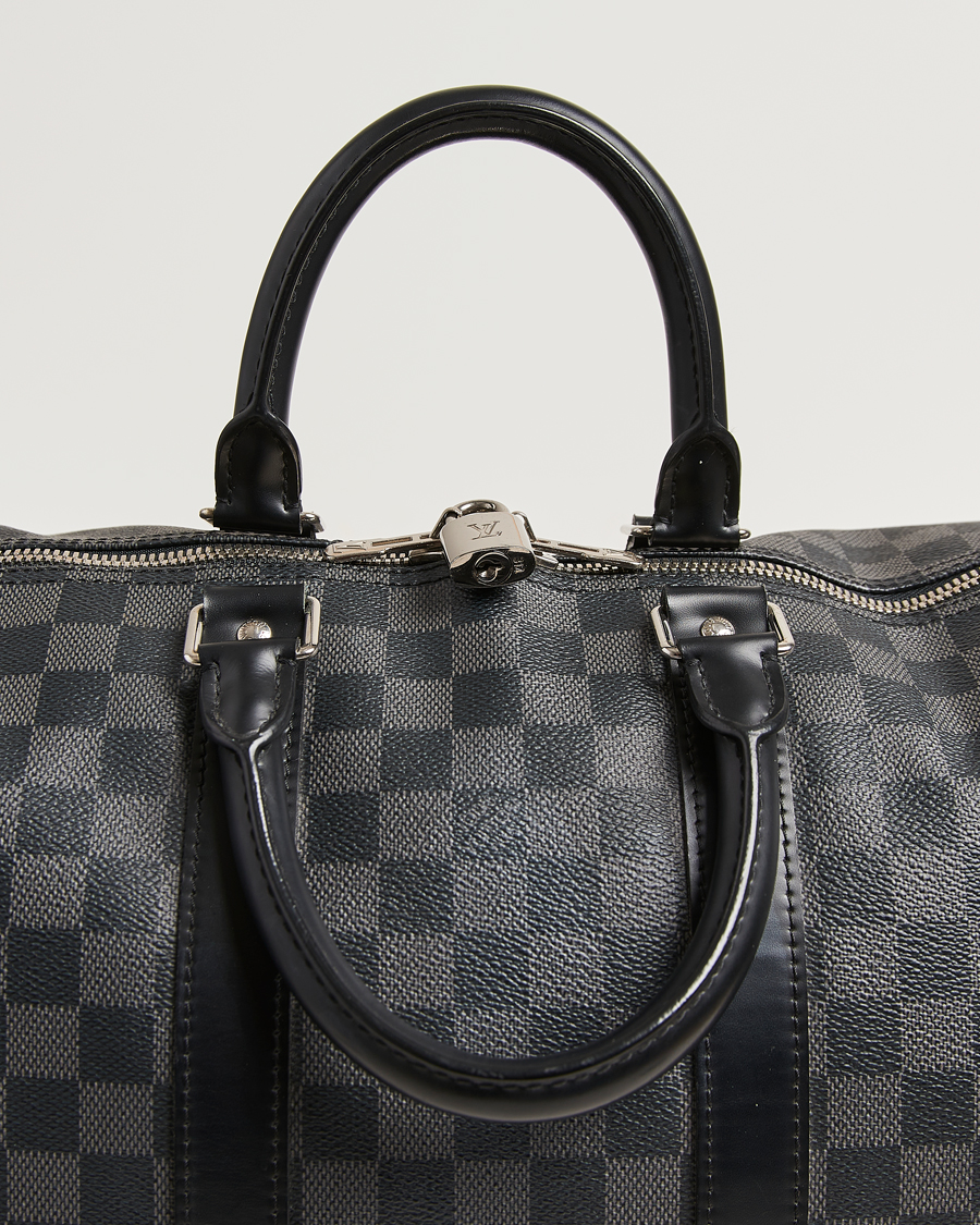 Herren | Pre-Owned & Vintage Bags | Louis Vuitton Pre-Owned | Keepall Bandouliére 45 Damier Graphite