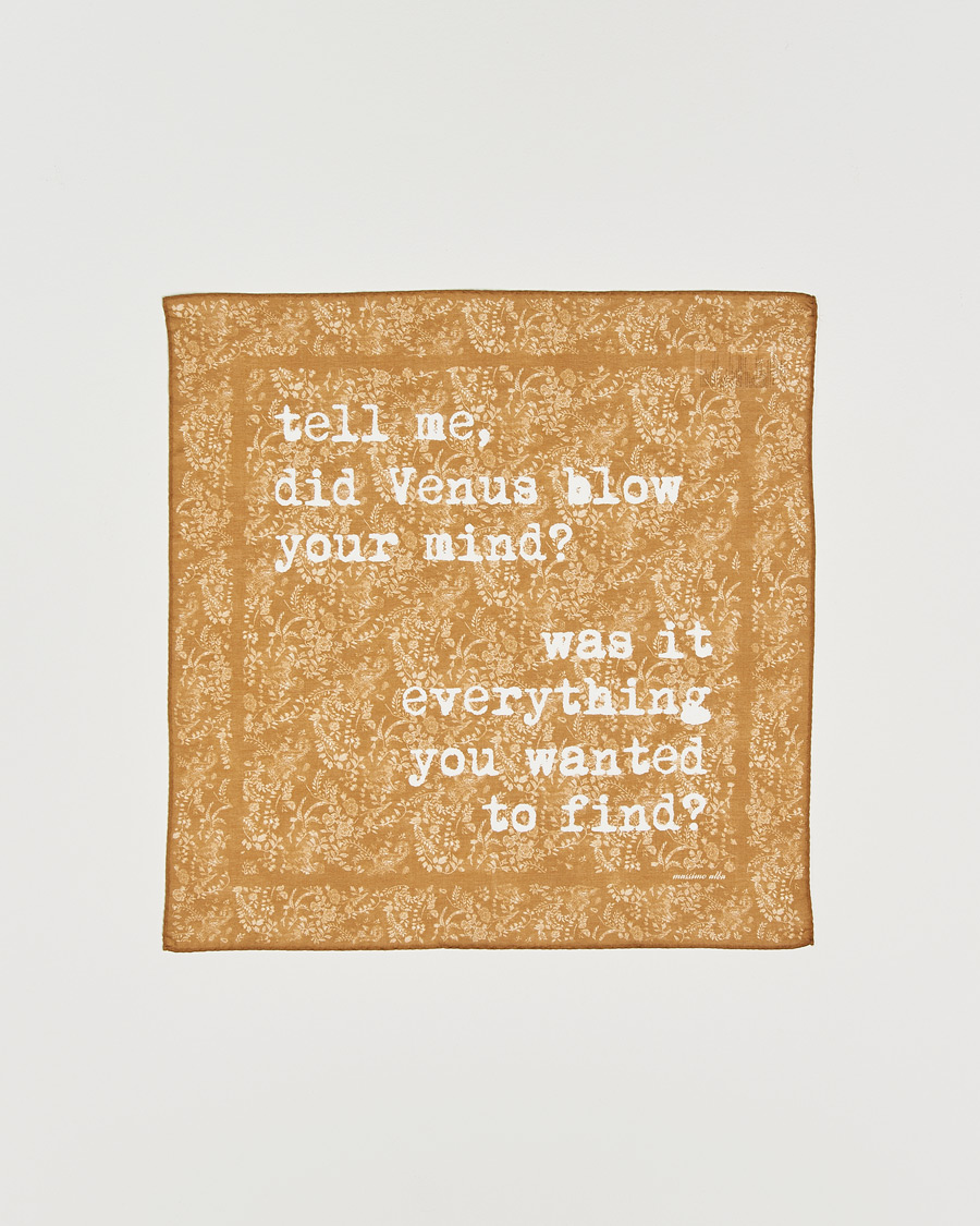 Herren | Einstecktücher | Massimo Alba | Printed Cotton Voile Hankerchief Bronze