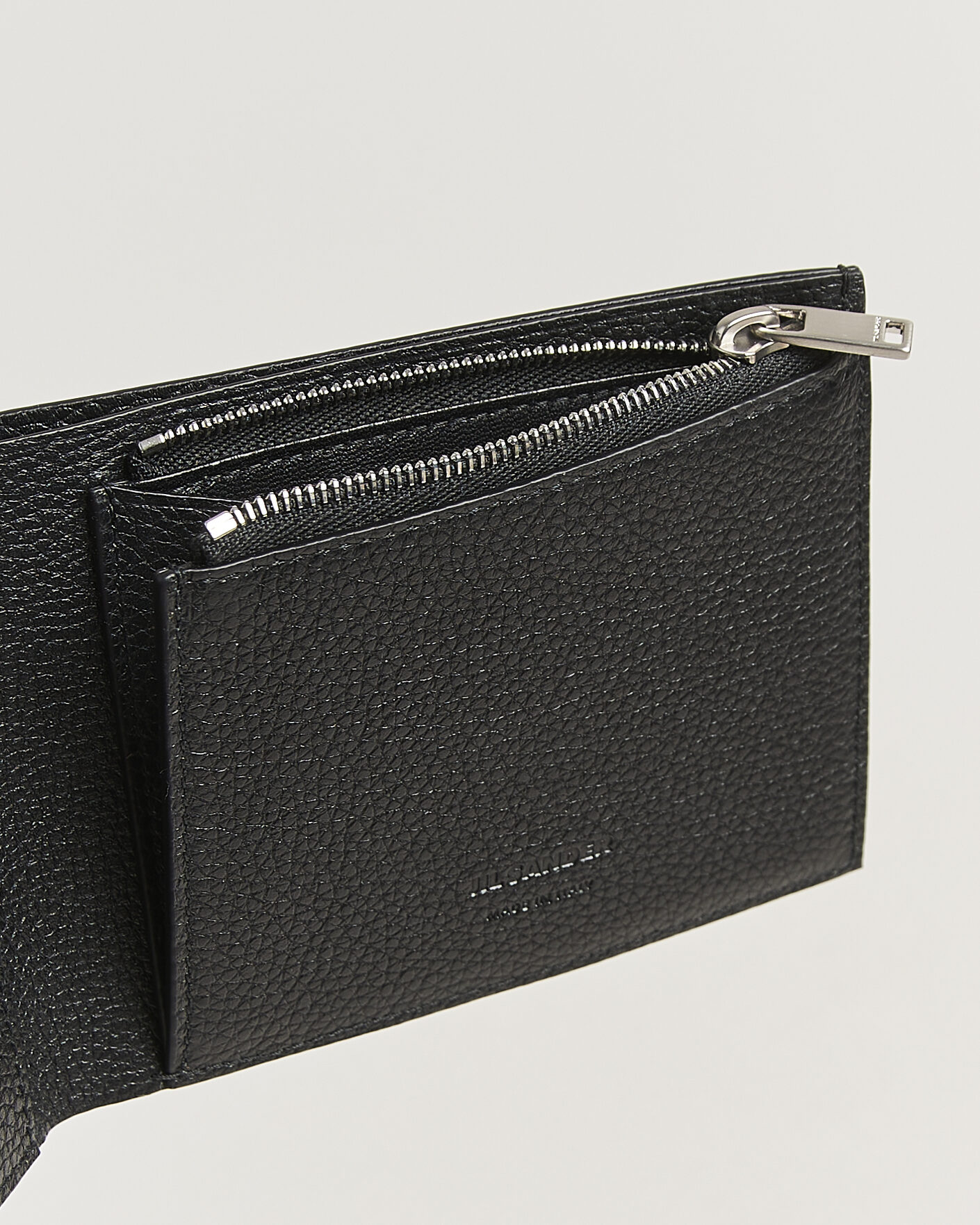 Herren | Geldbörsen | Jil Sander | Grain Leather Zip Wallet Black
