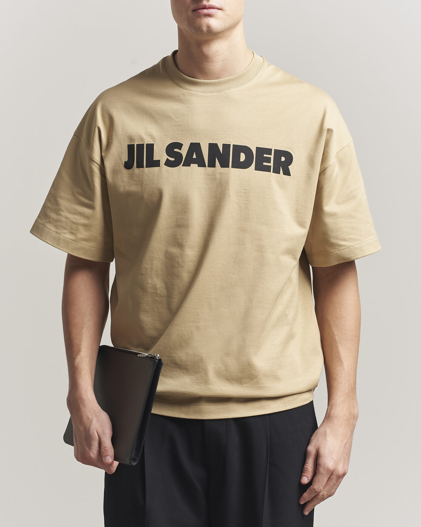 Herren | T-Shirts | Jil Sander | Short Sleeve Logo T-Shirt  Khaki