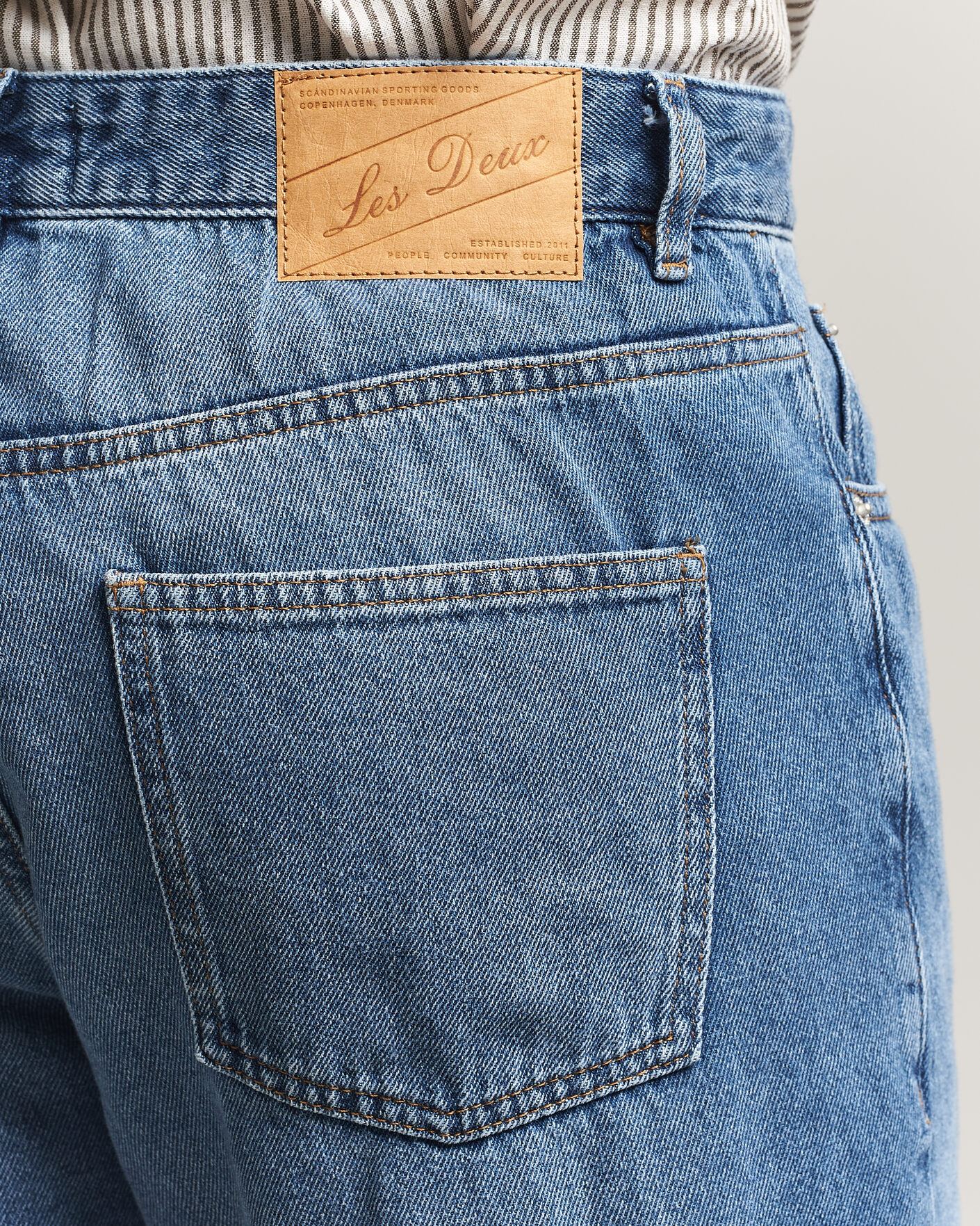 Herren | Hosen | LES DEUX | Ryder Washed Jeans Medium Indigo Blue