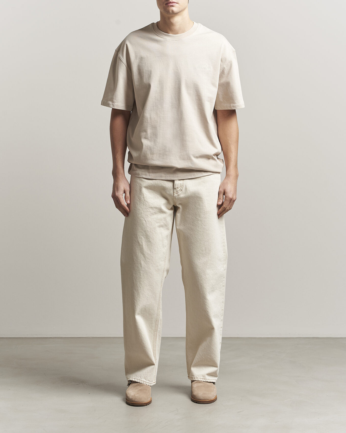 Herren | T-Shirts | LES DEUX | Crew T-Shirt Light Sand