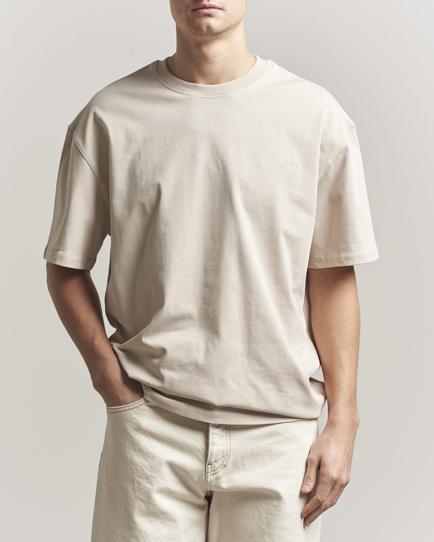 Herren | T-Shirts | LES DEUX | Crew T-Shirt Light Sand