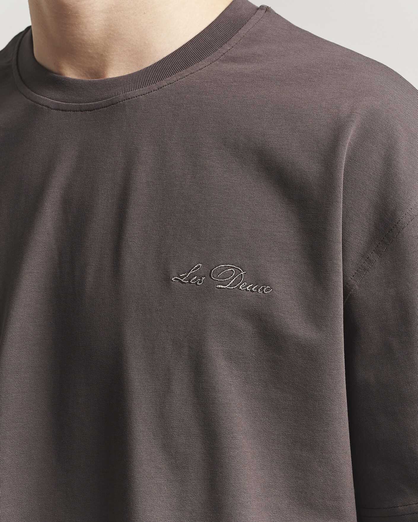 Herren | T-Shirts | LES DEUX | Crew T-Shirt Coffee Brown