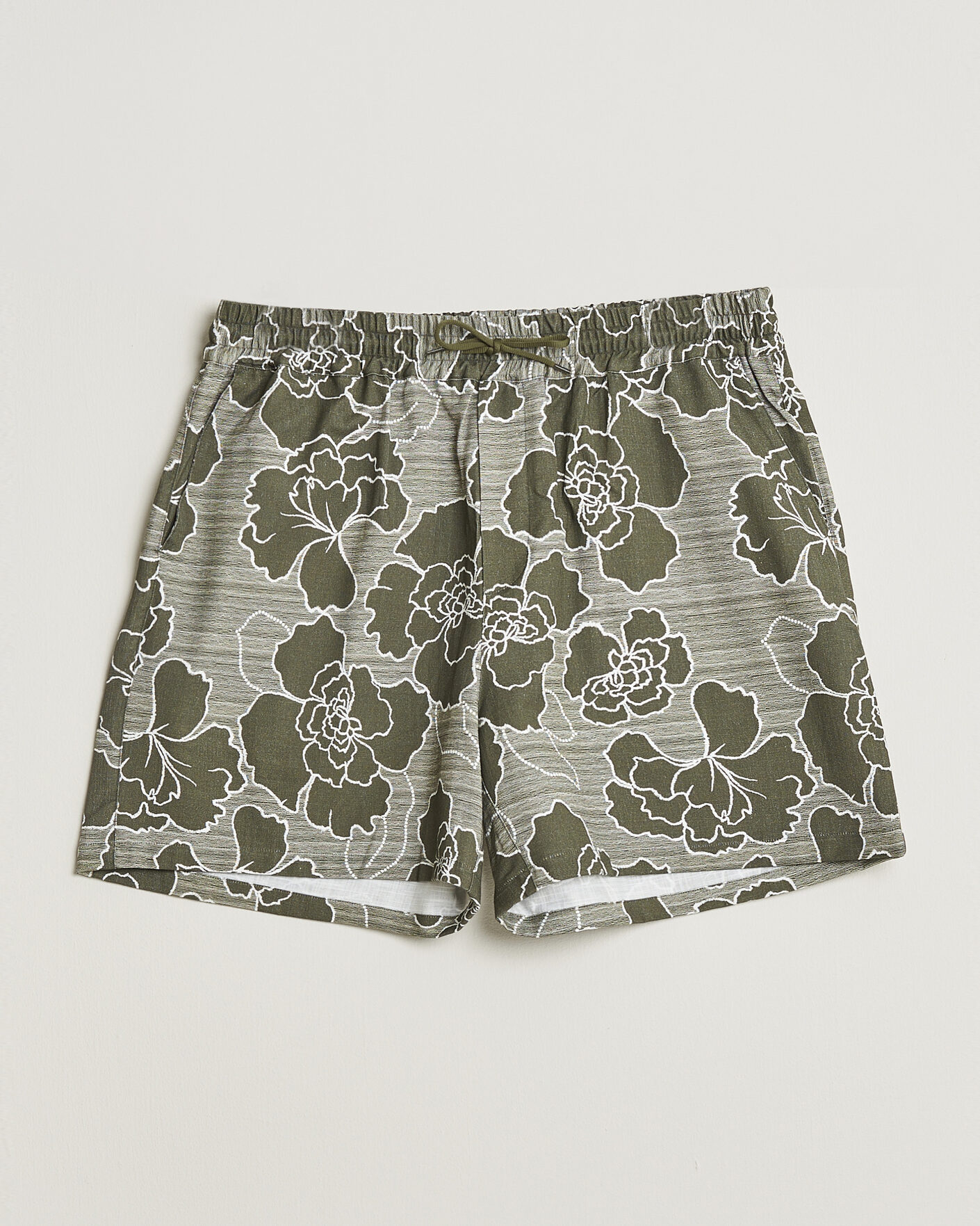 Herren | Shorts | LES DEUX | Charlie Poppy AOP Shorts Olive Night