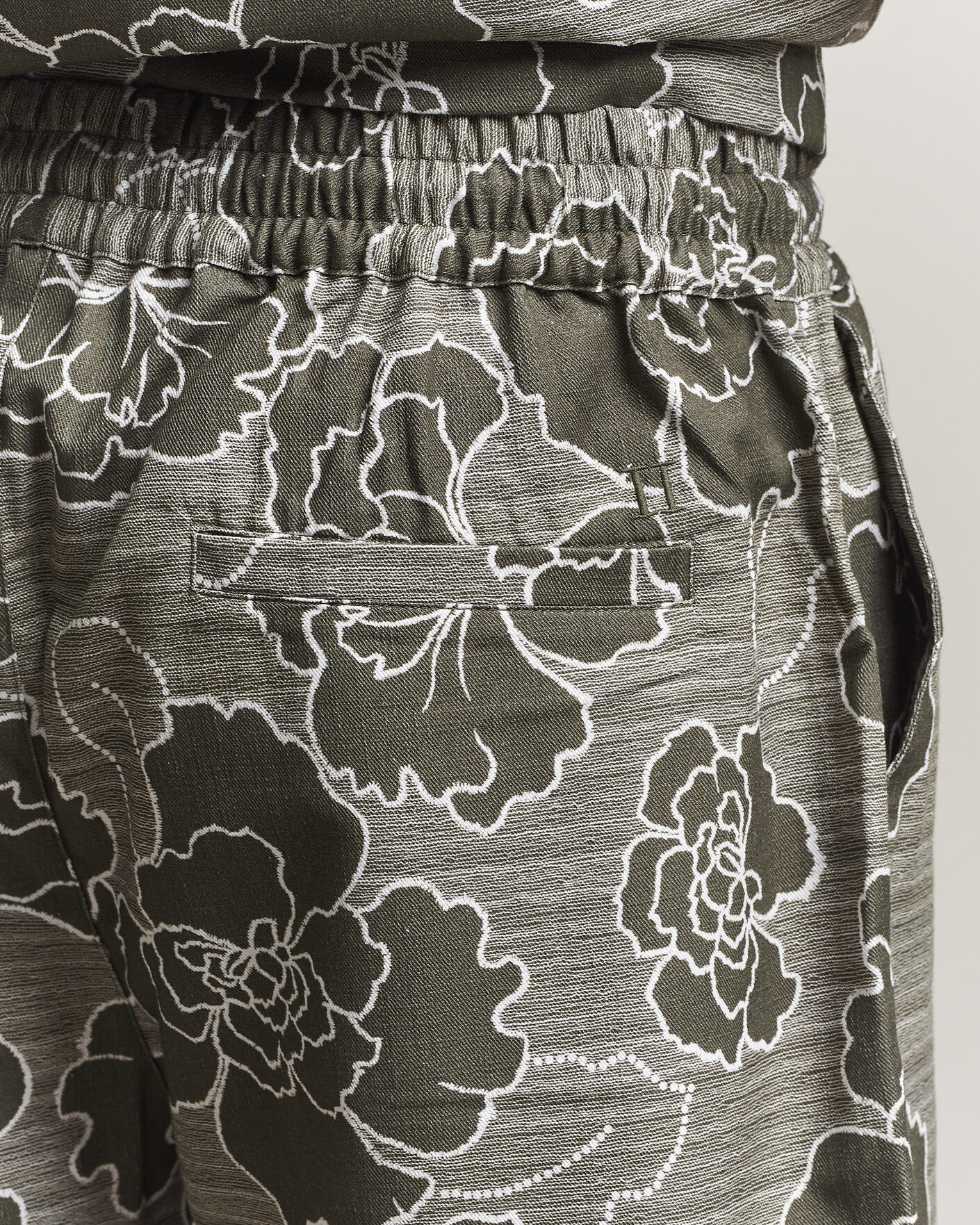 Herren | Shorts | LES DEUX | Charlie Poppy AOP Shorts Olive Night