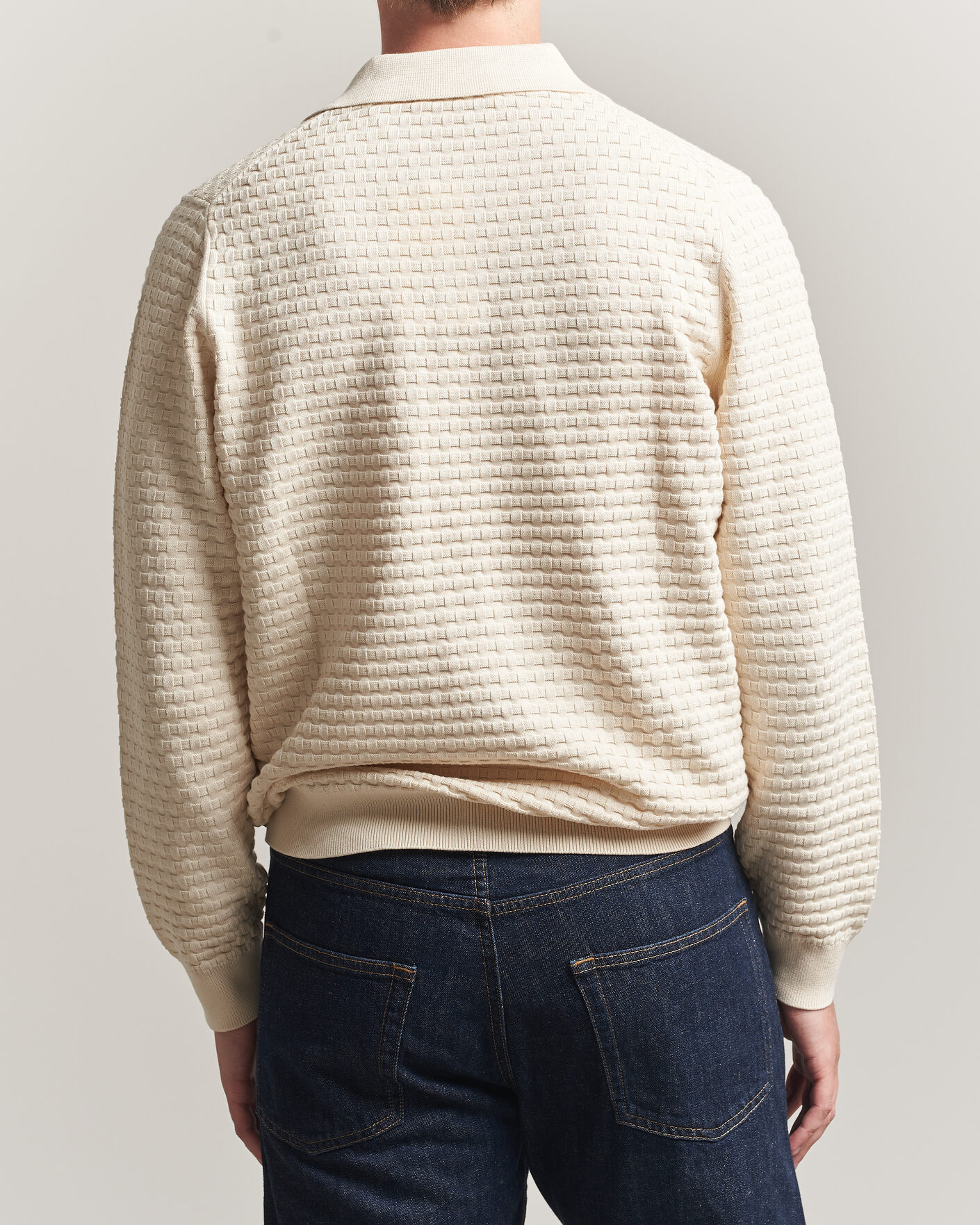 Herren | Pullover | LES DEUX | Billy Weave Knitted Polo Light Ivory