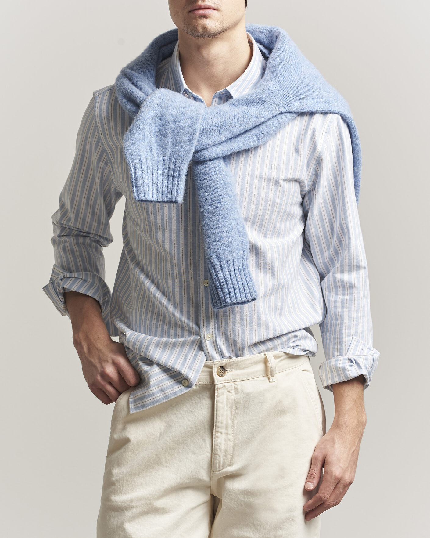 Herren | Hemden | LES DEUX | Konrad Striped Oxford Shirt Allure Blue