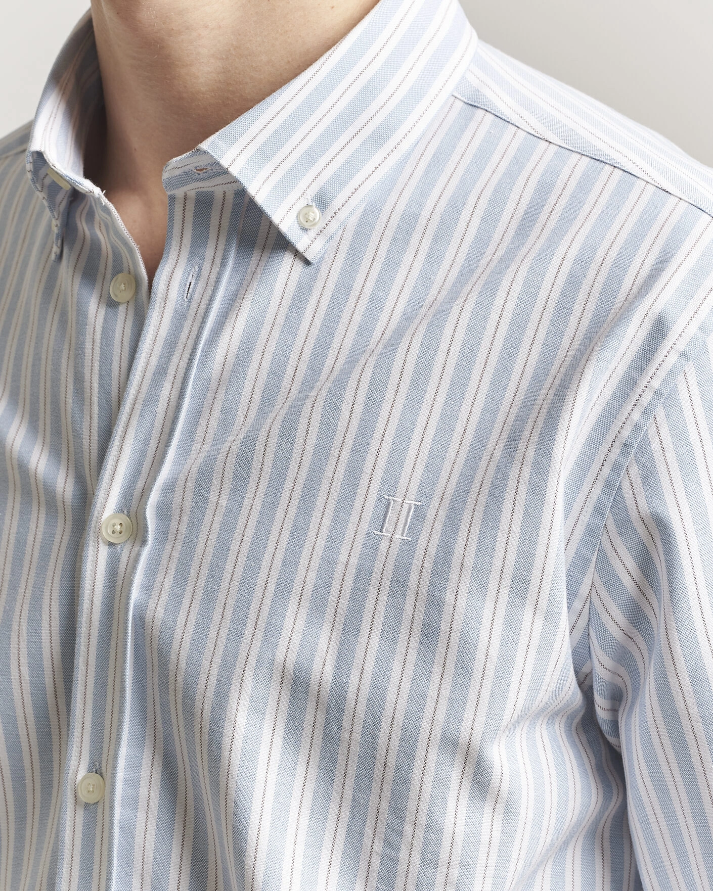 Herren | Hemden | LES DEUX | Konrad Striped Oxford Shirt Allure Blue