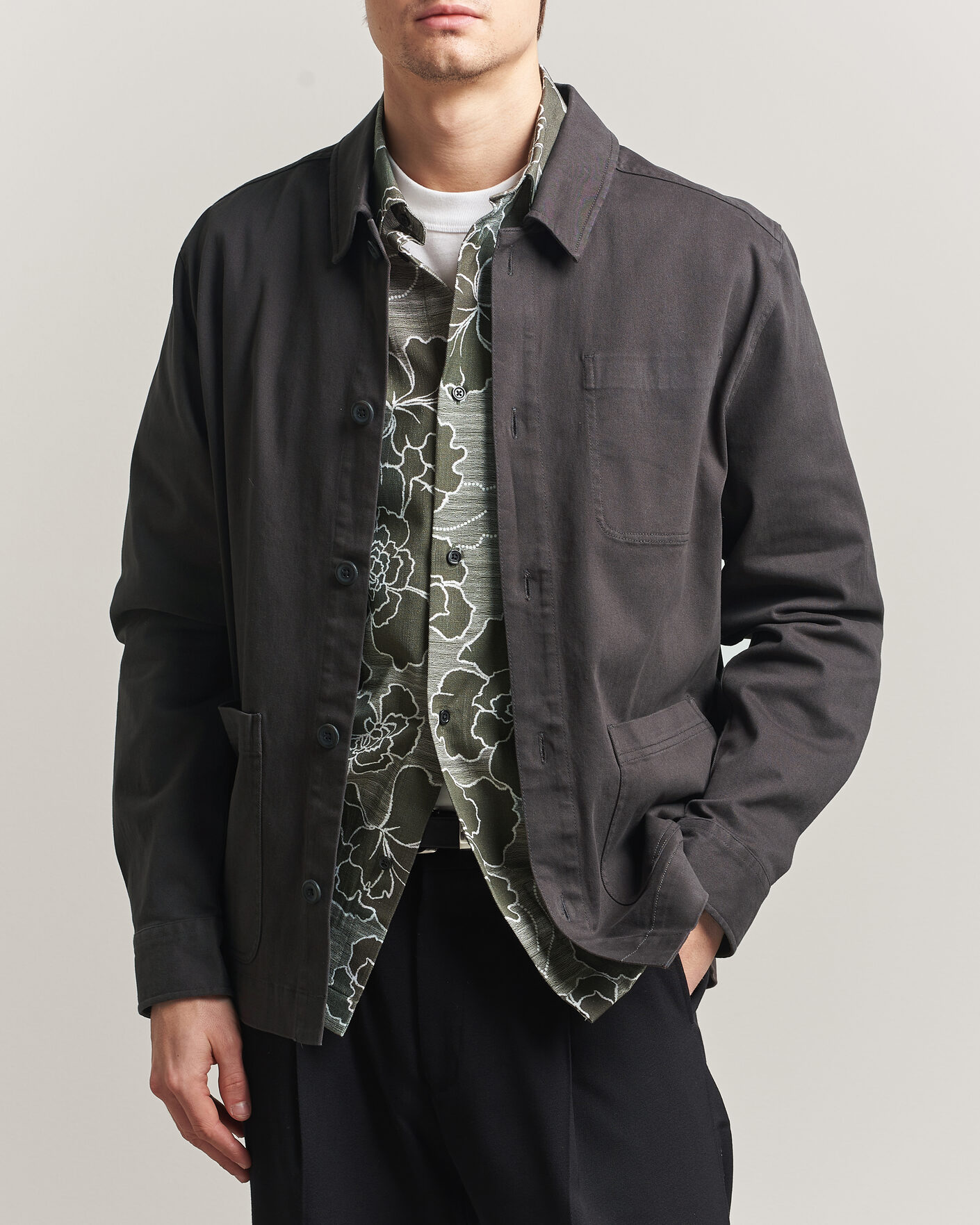 Herren | Hemden | LES DEUX | Layton Cotton Overshirt Black