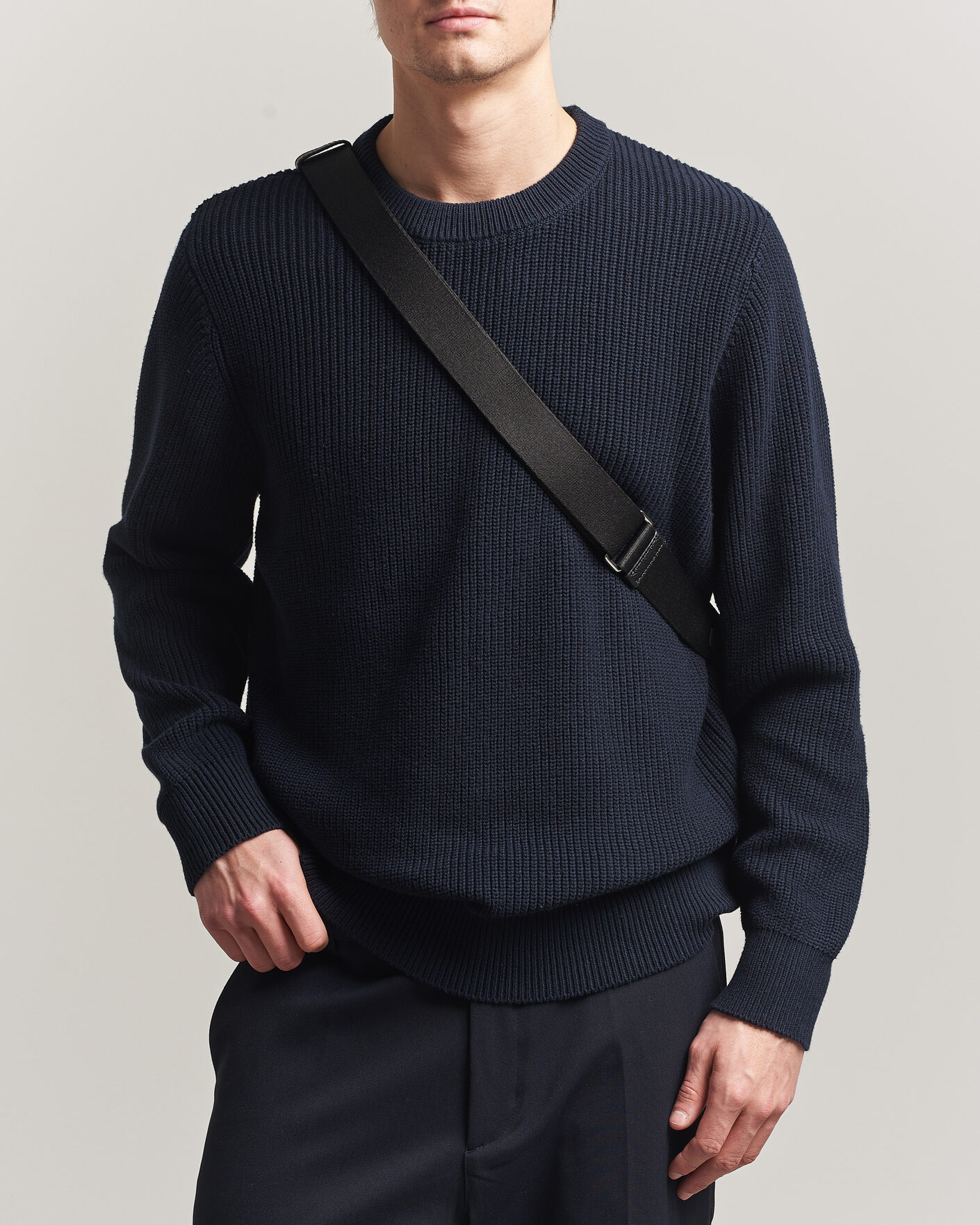 Herren | Pullover | LES DEUX | Garry Rib Crew Neck Knit Dark Navy